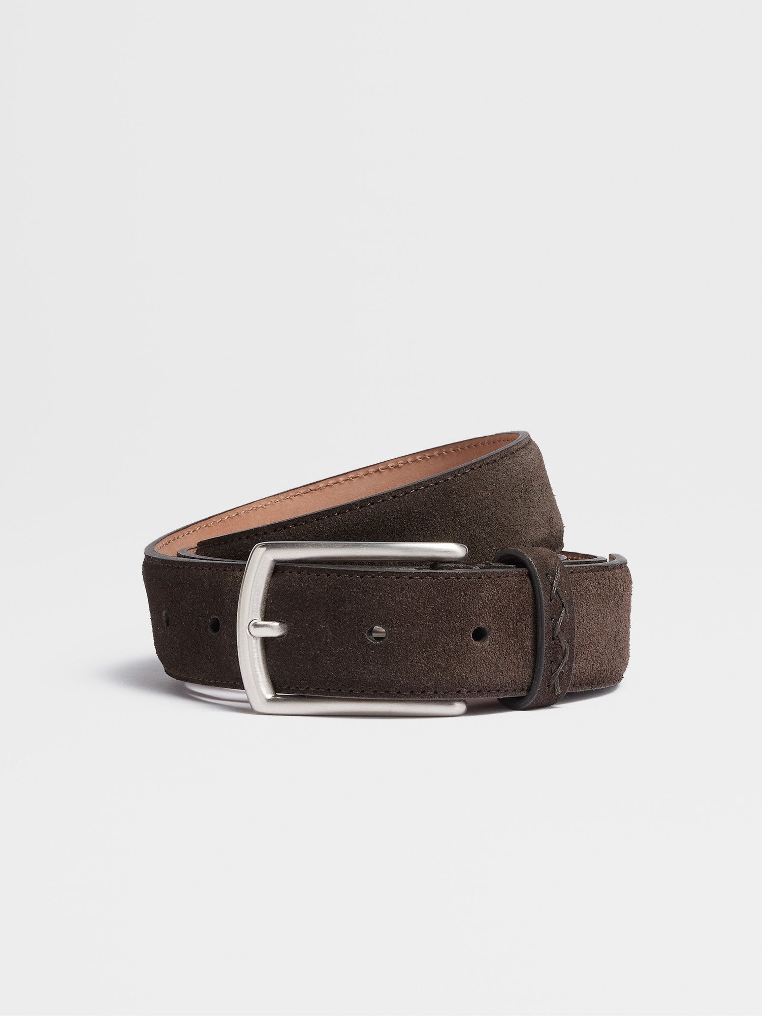 DARK BROWN SUEDE BELT