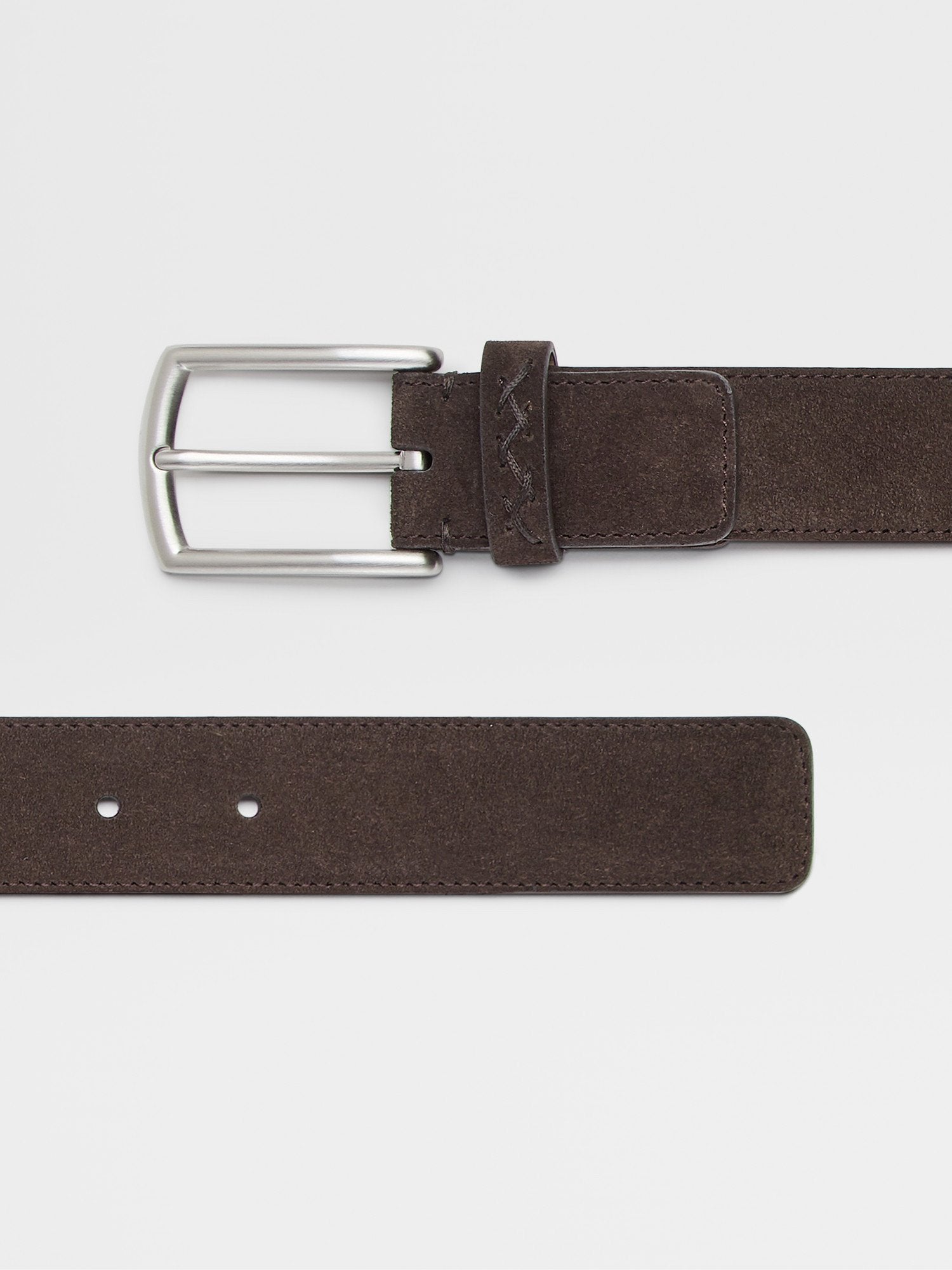 Dark Brown Suede Belt