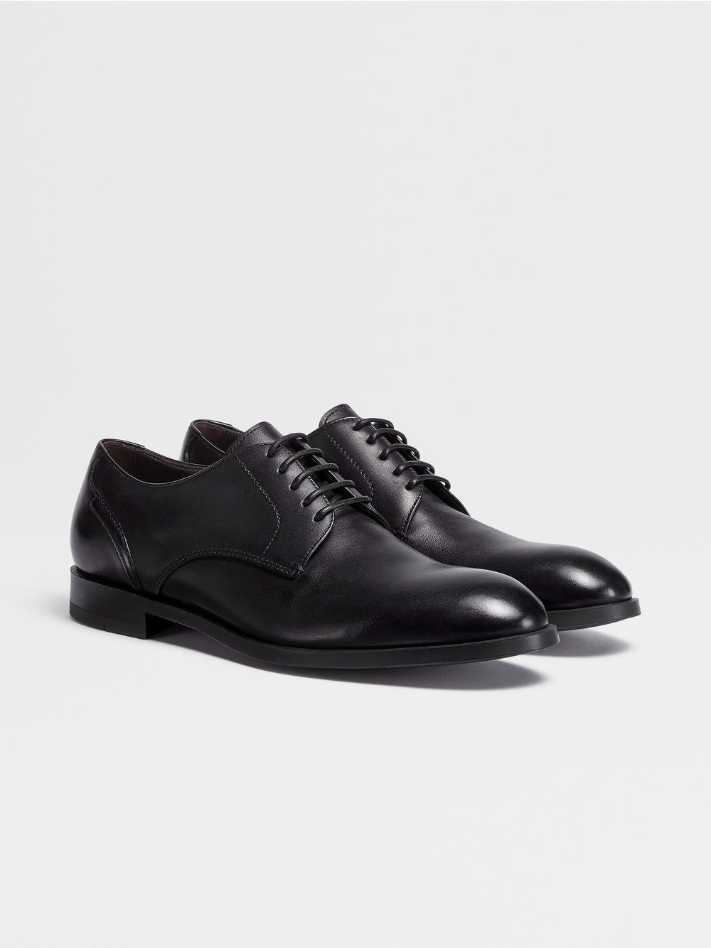 Black Hand-buffed Leather Siena Flex Derby Shoes