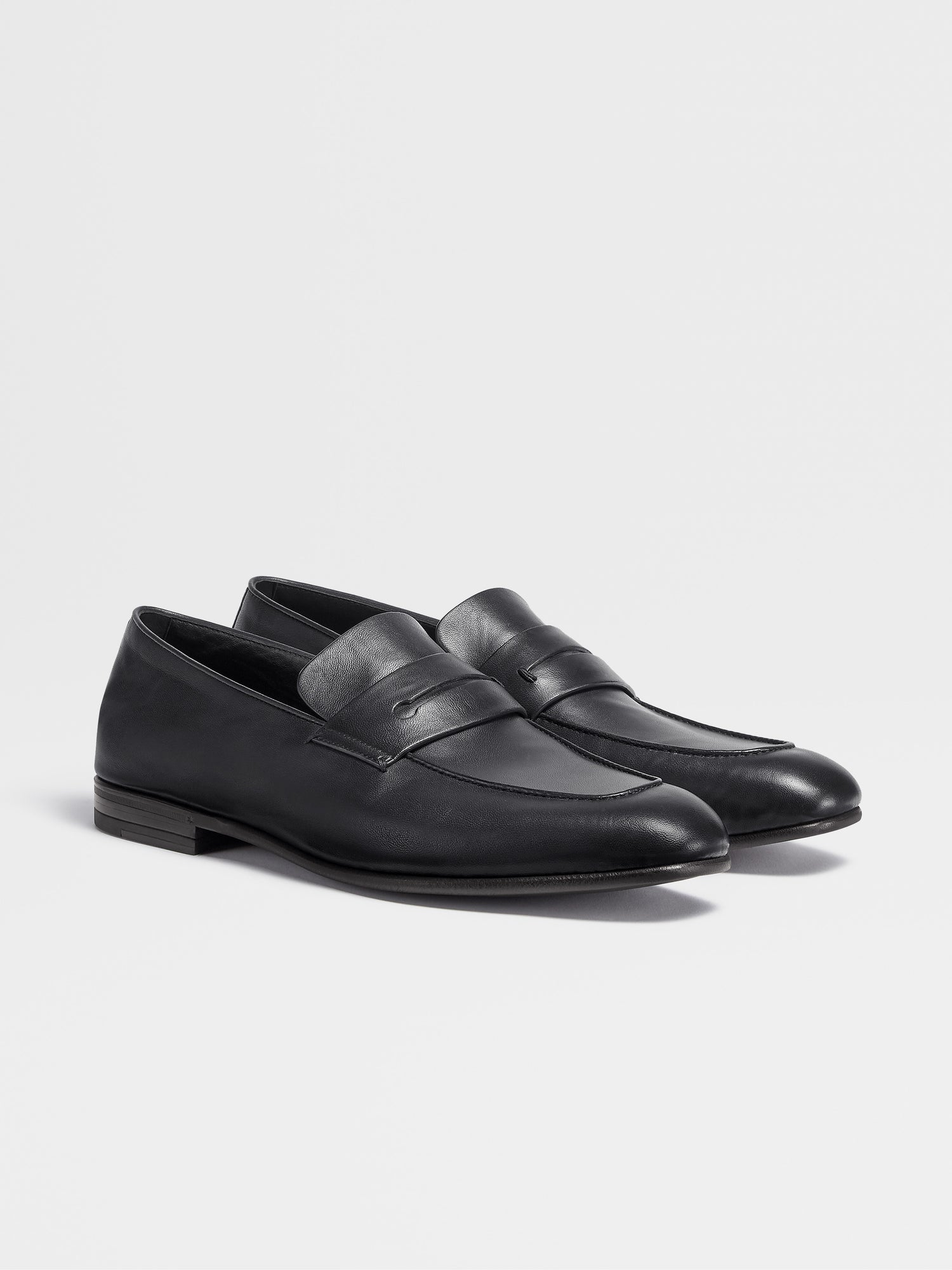 Black Leather L Aasola Loafers