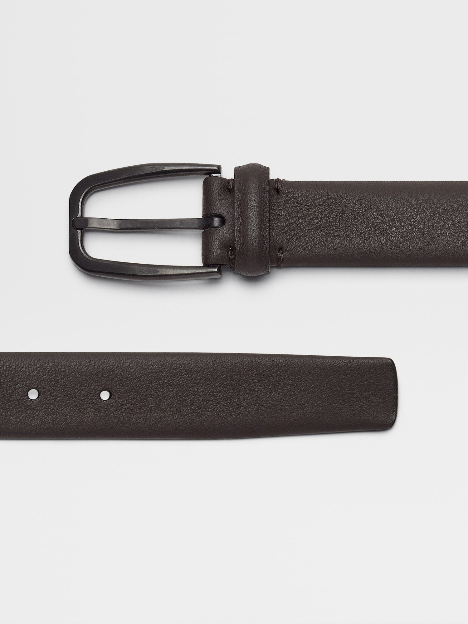 DARK BROWN LEATHER BELT