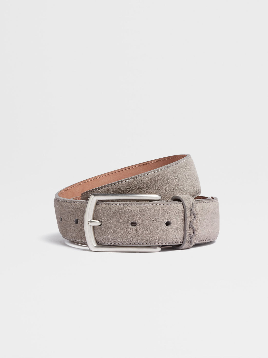 GREY MÉLANGE SUEDE BELT