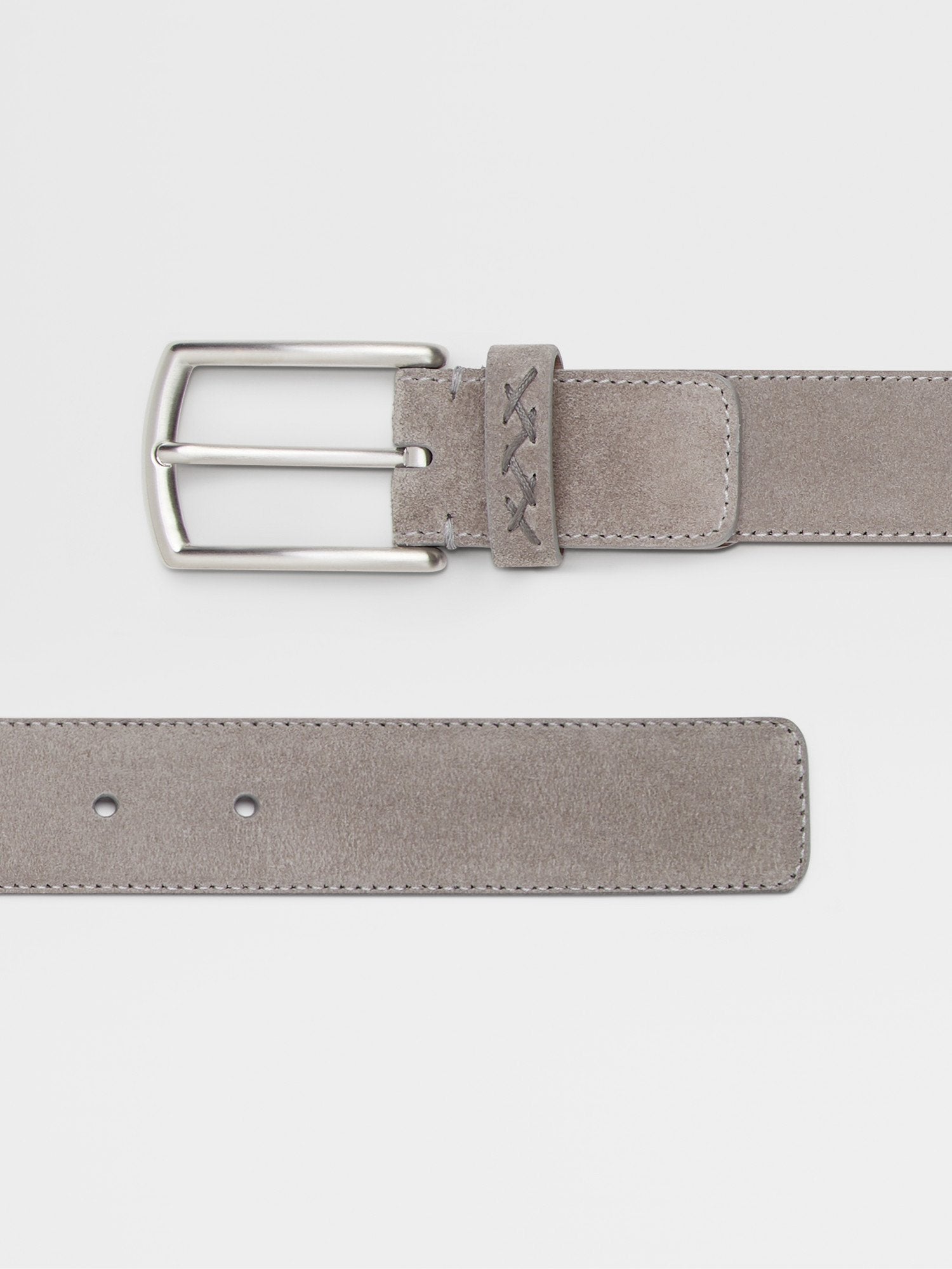 GREY MÉLANGE SUEDE BELT