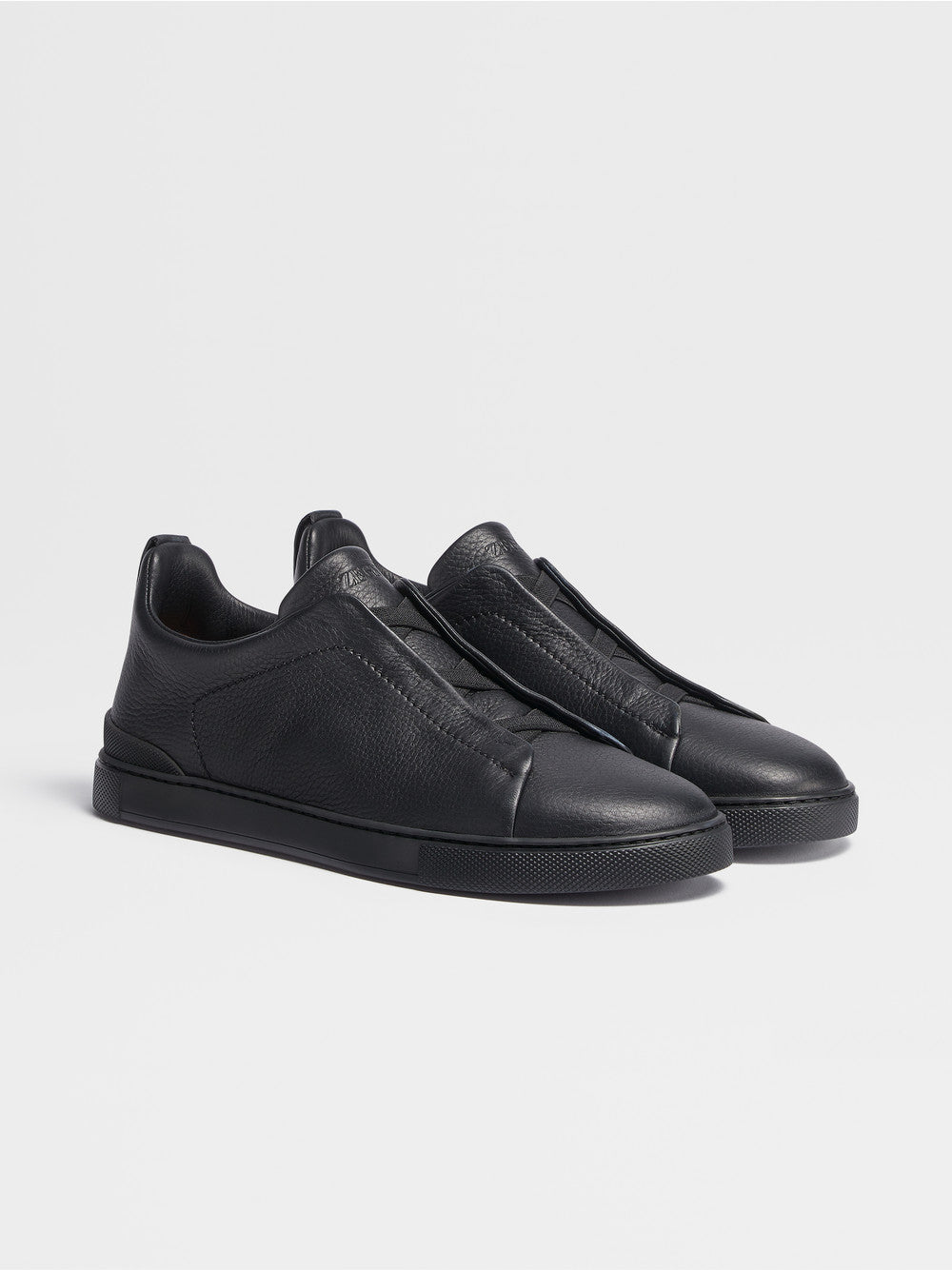 BLACK DEERSKIN TRIPLE STITCH™ SNEAKERS