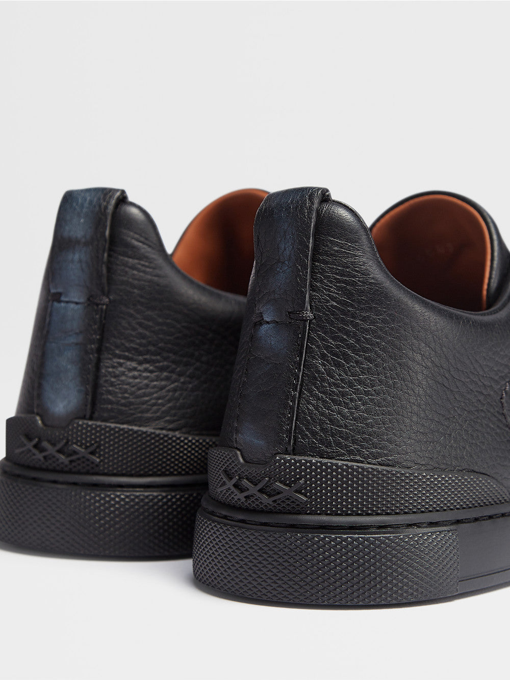 BLACK DEERSKIN TRIPLE STITCH™ SNEAKERS