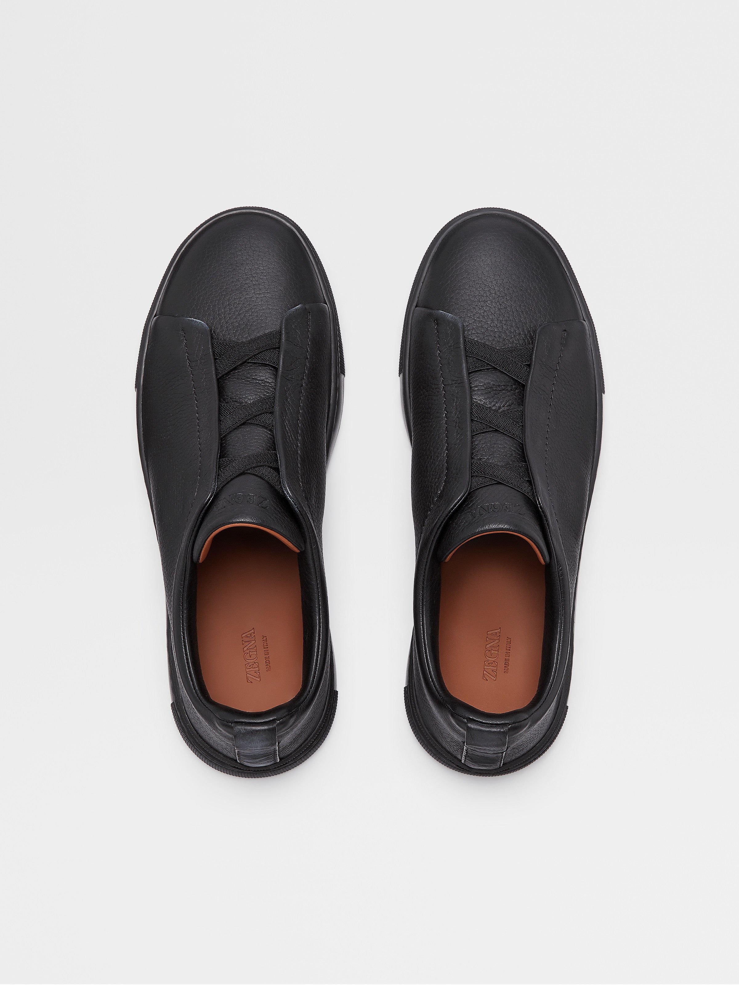 BLACK DEERSKIN TRIPLE STITCH™ SNEAKERS