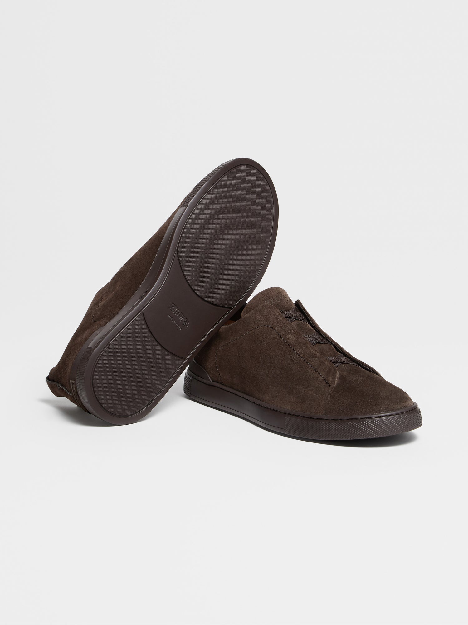 DARK BROWN SUEDE TRIPLE STITCH™ SNEAKERS