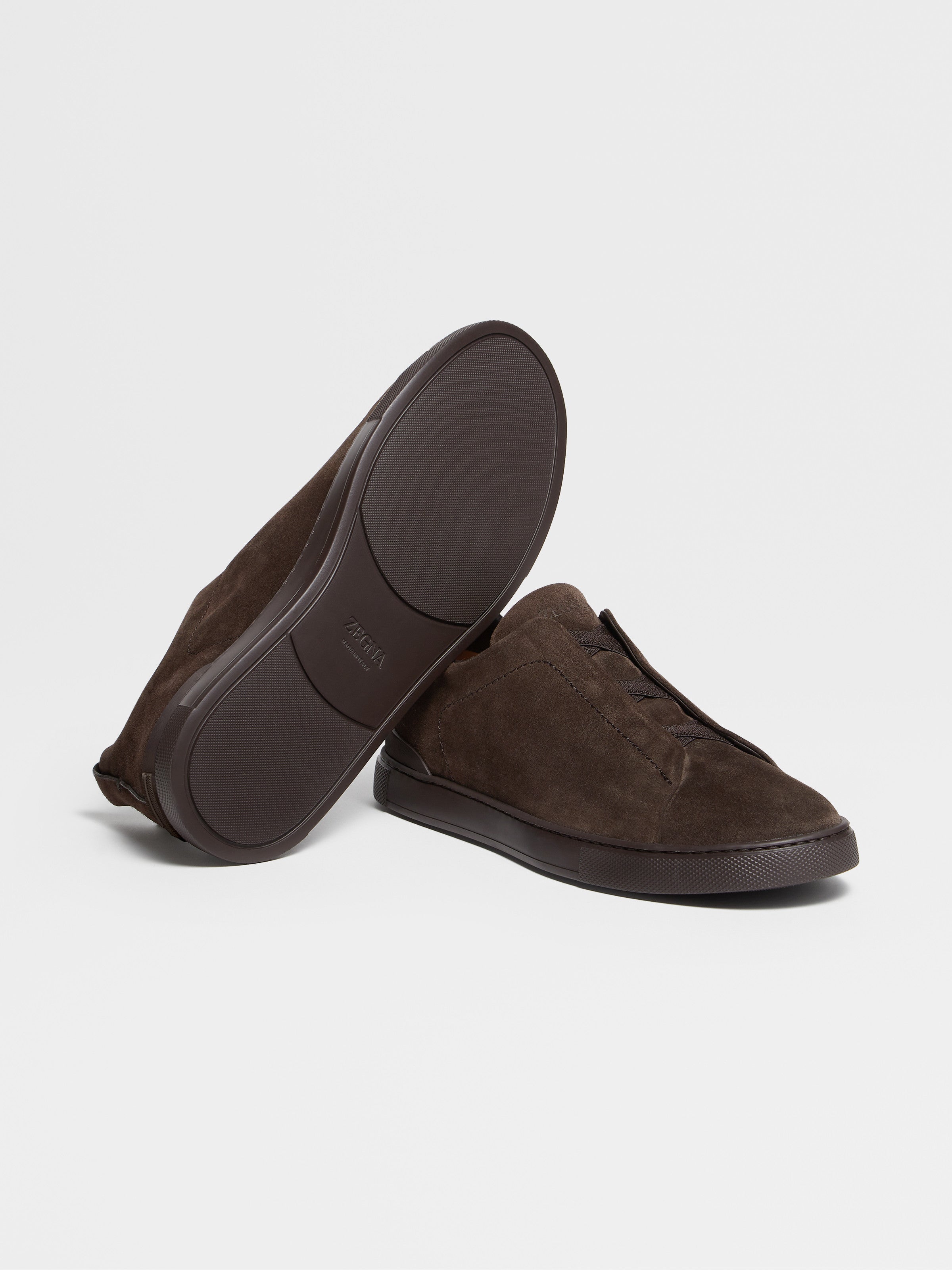 DARK BROWN SUEDE TRIPLE STITCH™ SNEAKERS