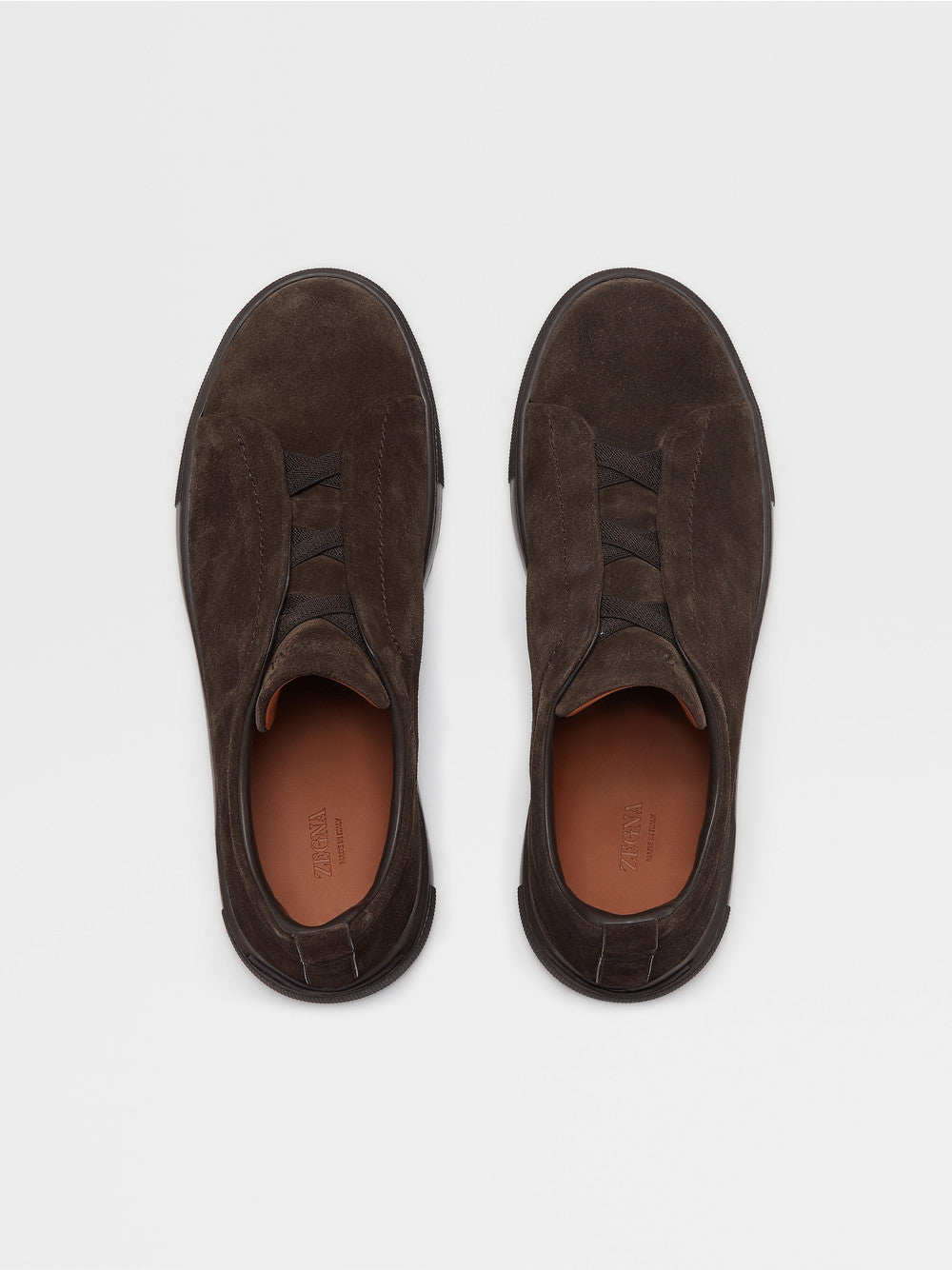 DARK BROWN SUEDE TRIPLE STITCH™ SNEAKERS