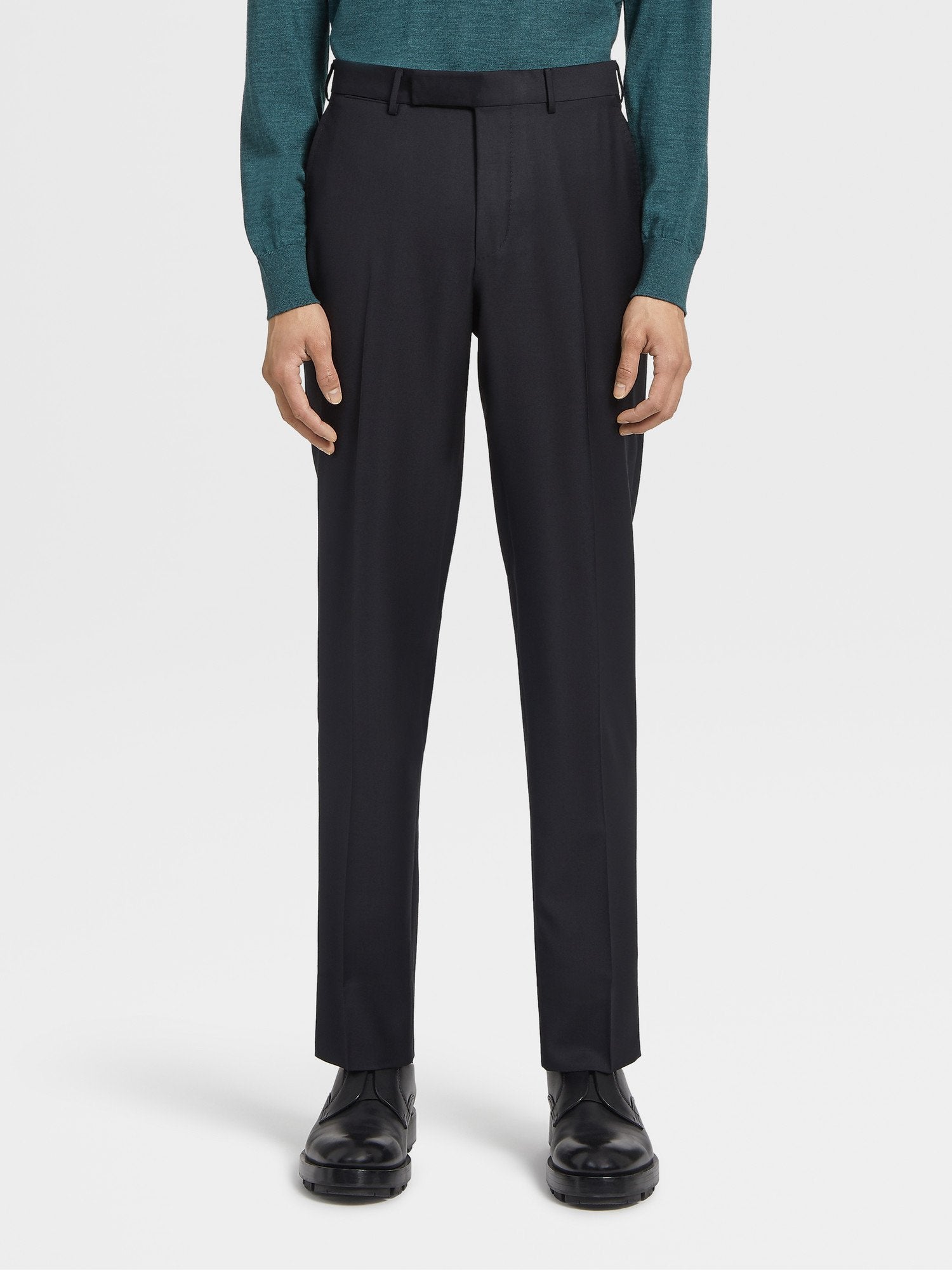 Black Trofeo Wool Pants