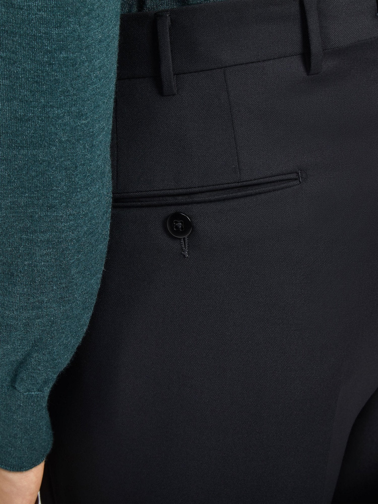 BLACK TROFEO™ WOOL PANTS