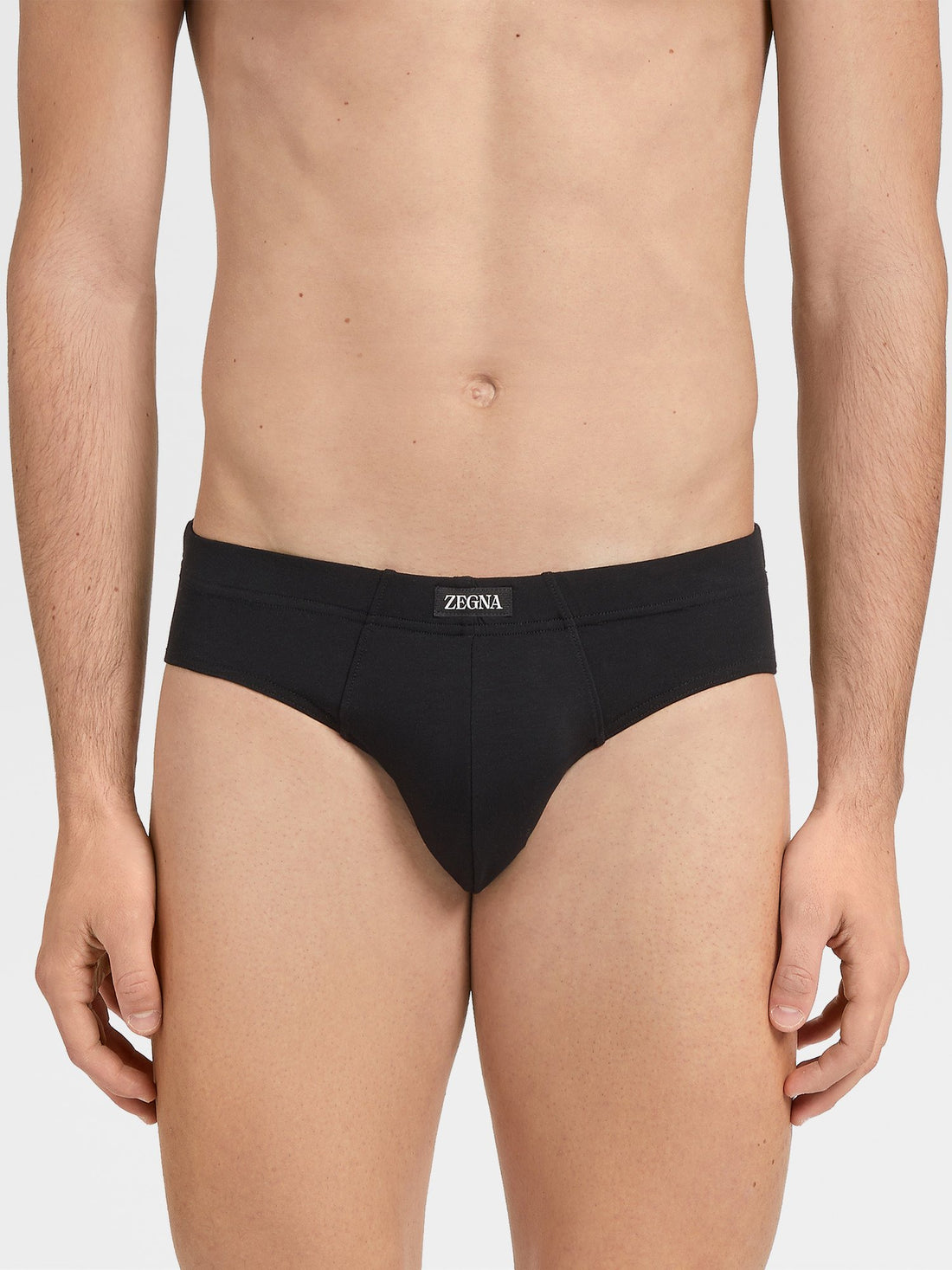 Black Stretch Modal Midi Brief