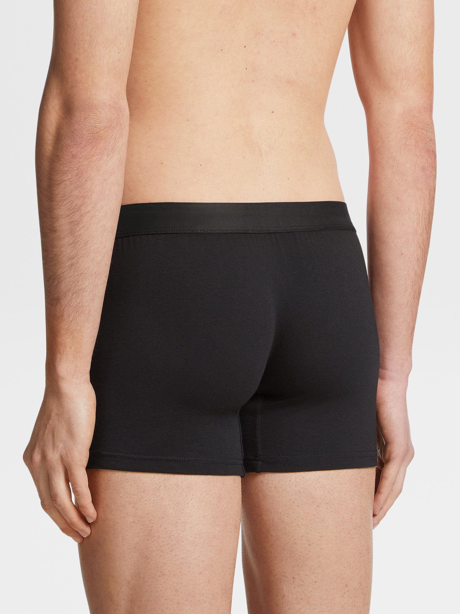 BLACK STRETCH MODAL BOXERS