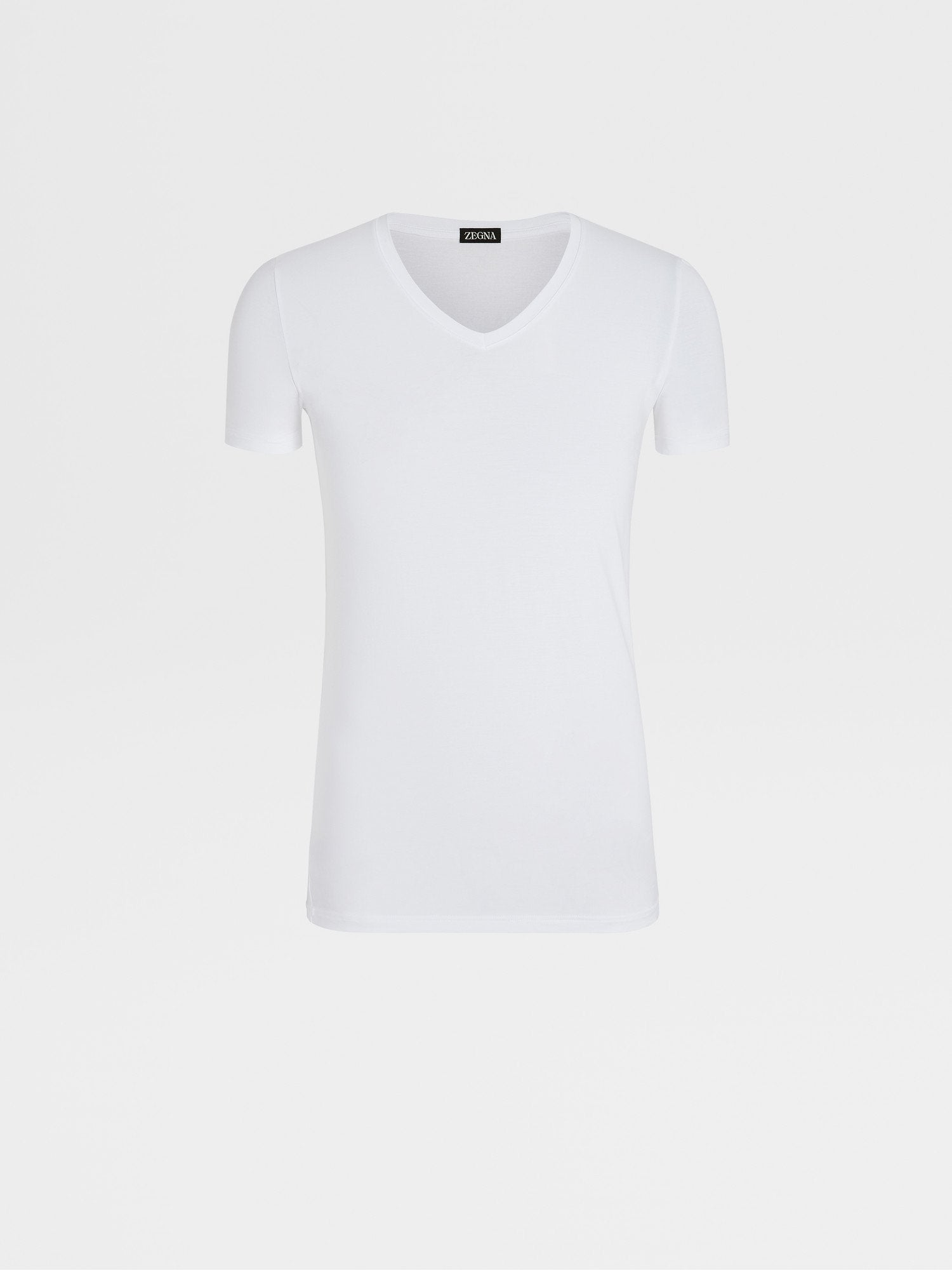 WHITE STRETCH MODAL T-SHIRT