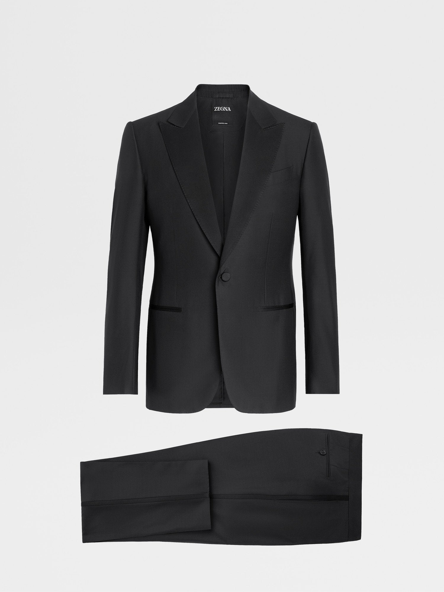 Black Trofeo 600 Wool and Silk Evening Suit