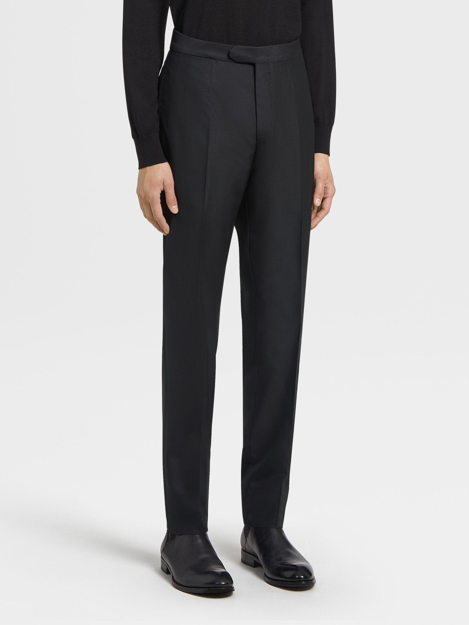 BLACK TROFEO™ 600 WOOL AND SILK EVENING SUIT