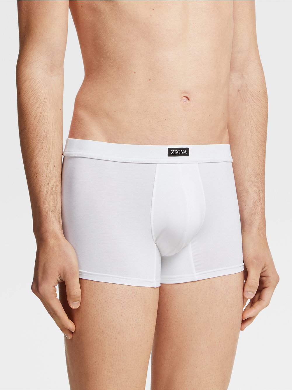 WHITE STRETCH MODAL TRUNKS