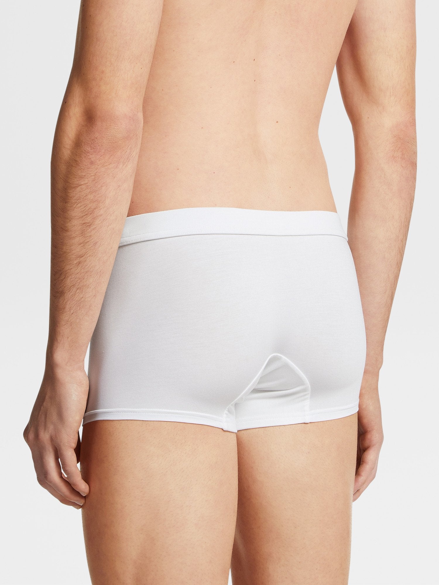 WHITE STRETCH MODAL TRUNKS