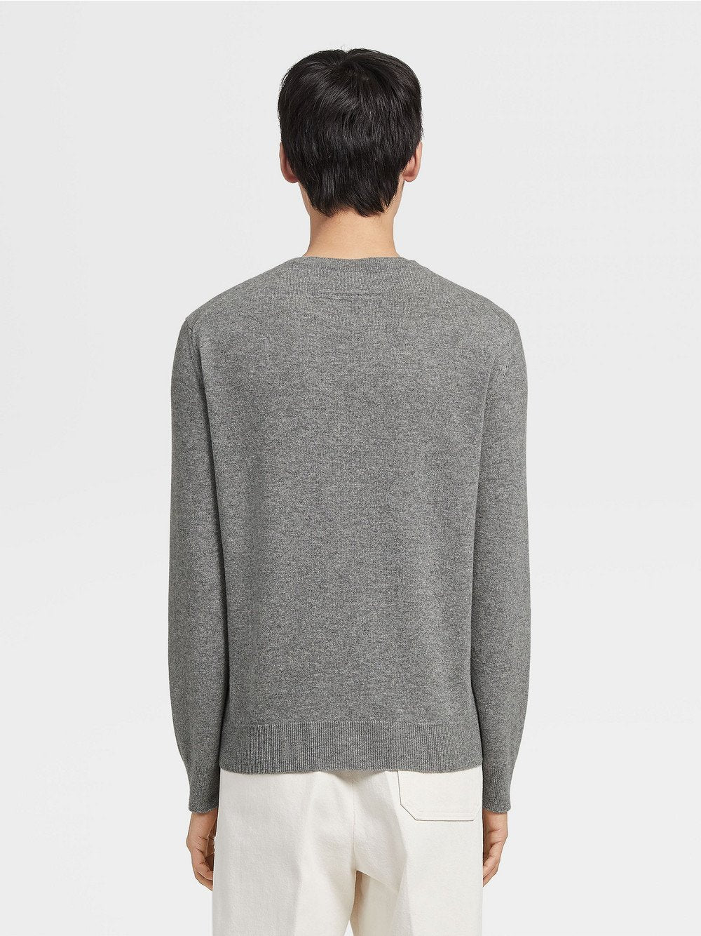 Grey Mélange Oasi Cashmere Crewneck