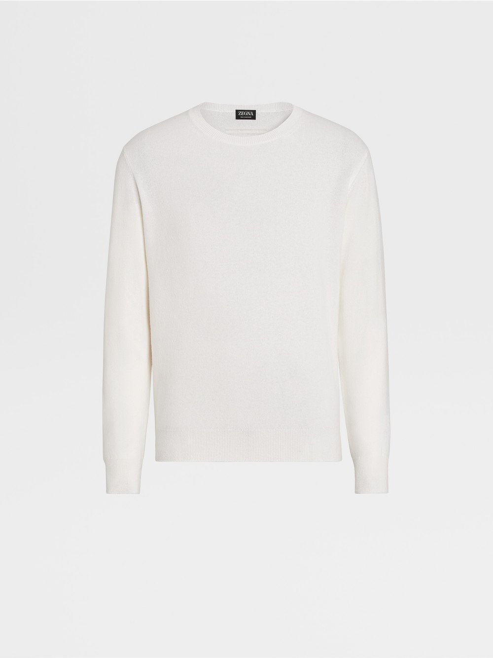 WHITE OASI CASHMERE CREWNECK