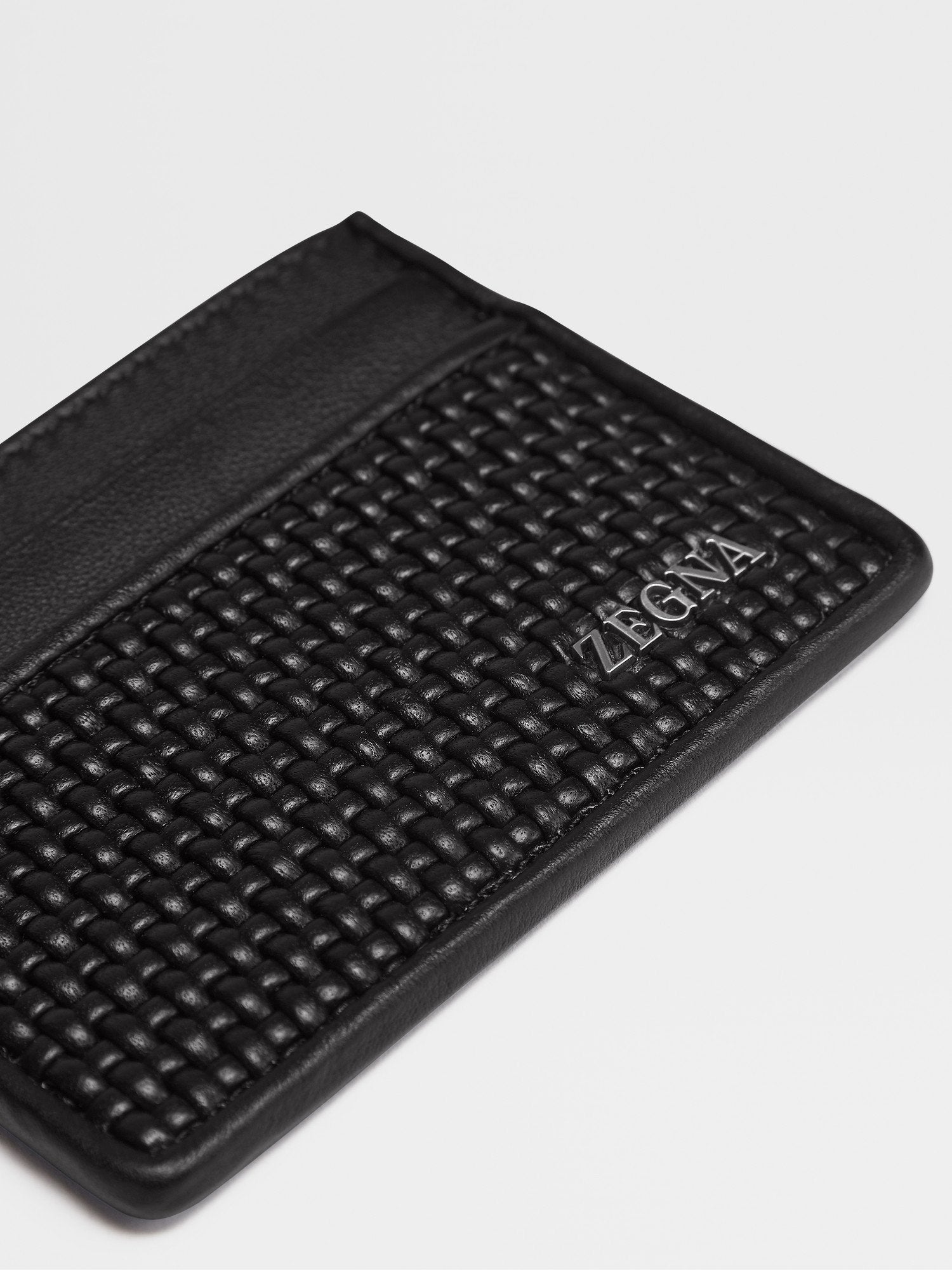 Black Pelletessuta Simple Card Case