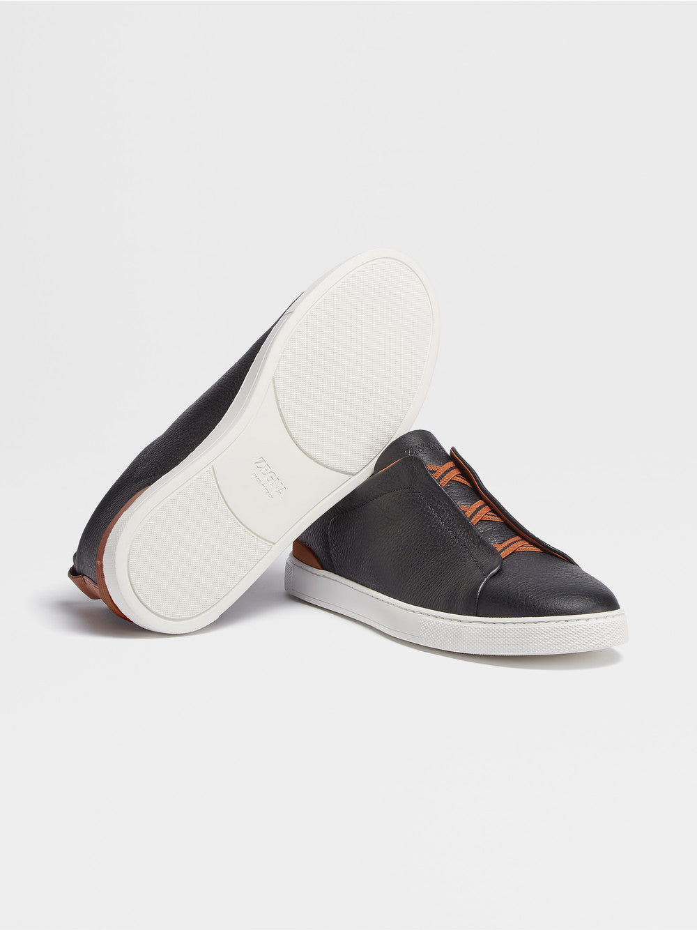 BLACK DEERSKIN TRIPLE STITCH™ SNEAKERS