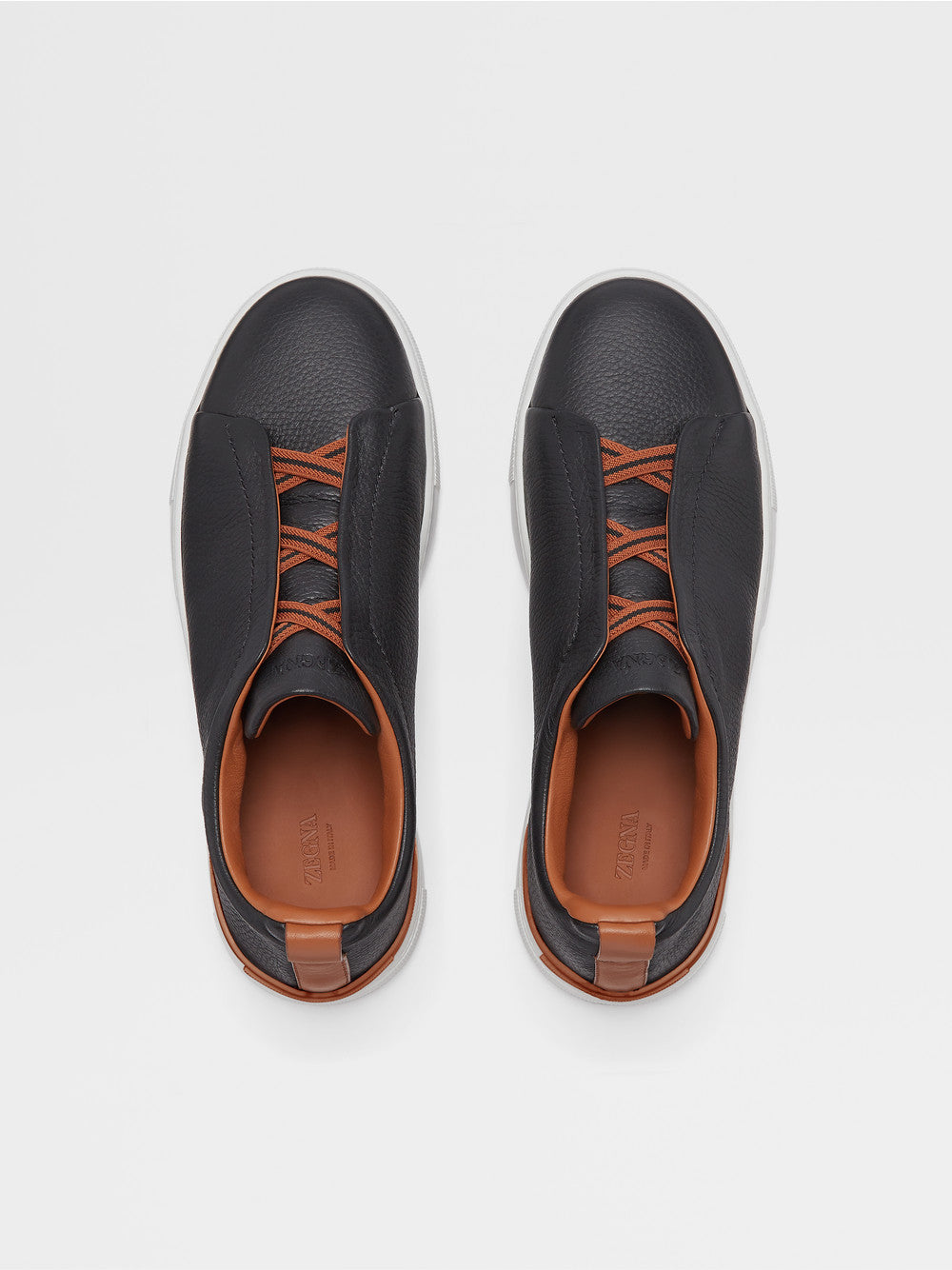 BLACK DEERSKIN TRIPLE STITCH™ SNEAKERS