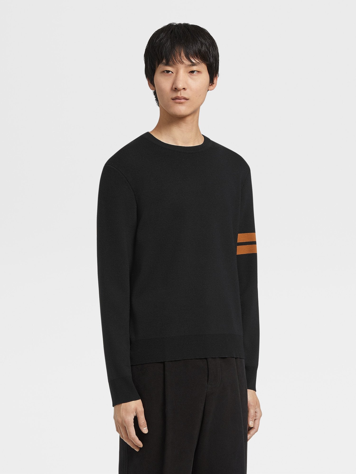 Black High Performance Wool Crewneck