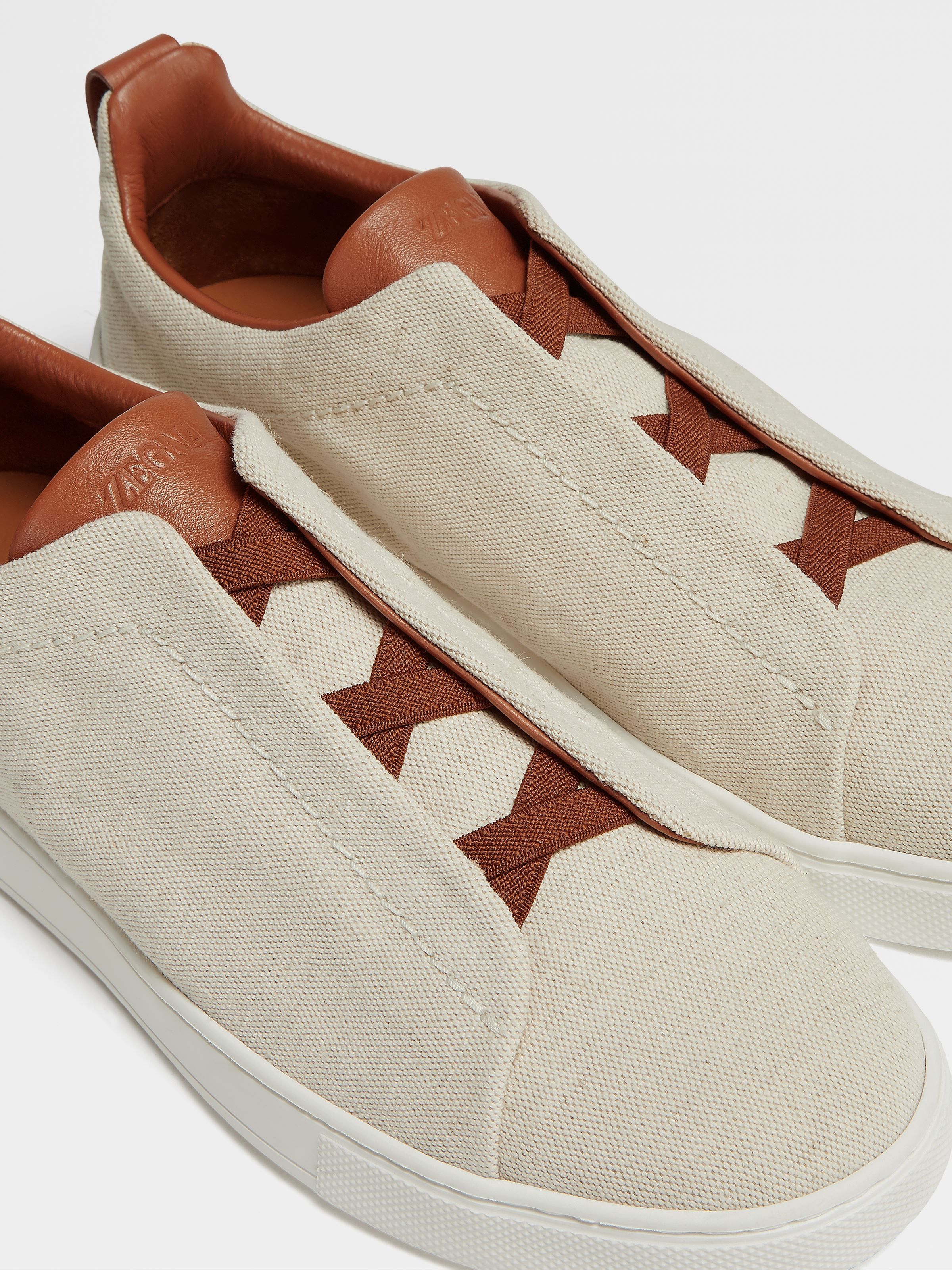 LIGHT BEIGE CANVAS TRIPLE STITCH™ SNEAKERS