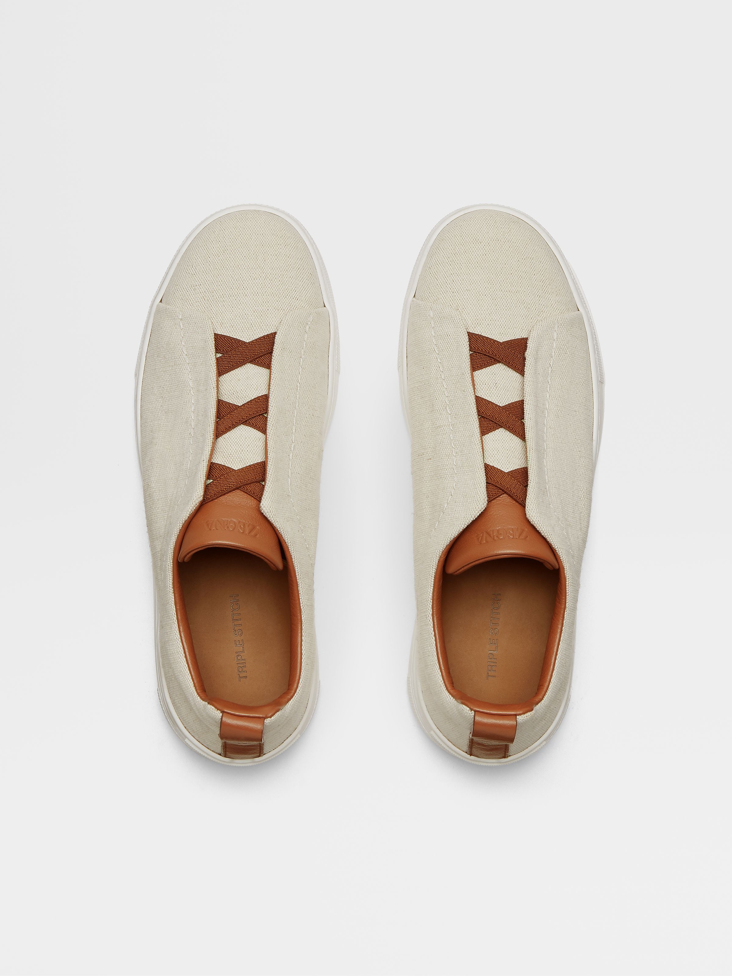 LIGHT BEIGE CANVAS TRIPLE STITCH™ SNEAKERS