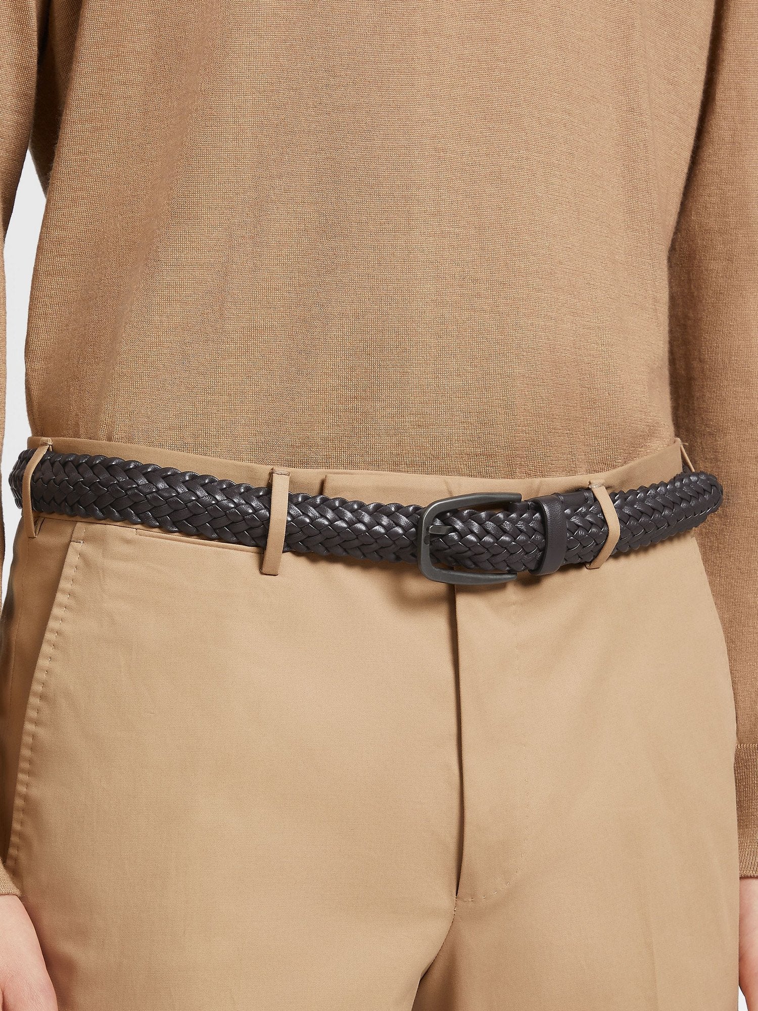 DARK BROWN LEATHER BELT