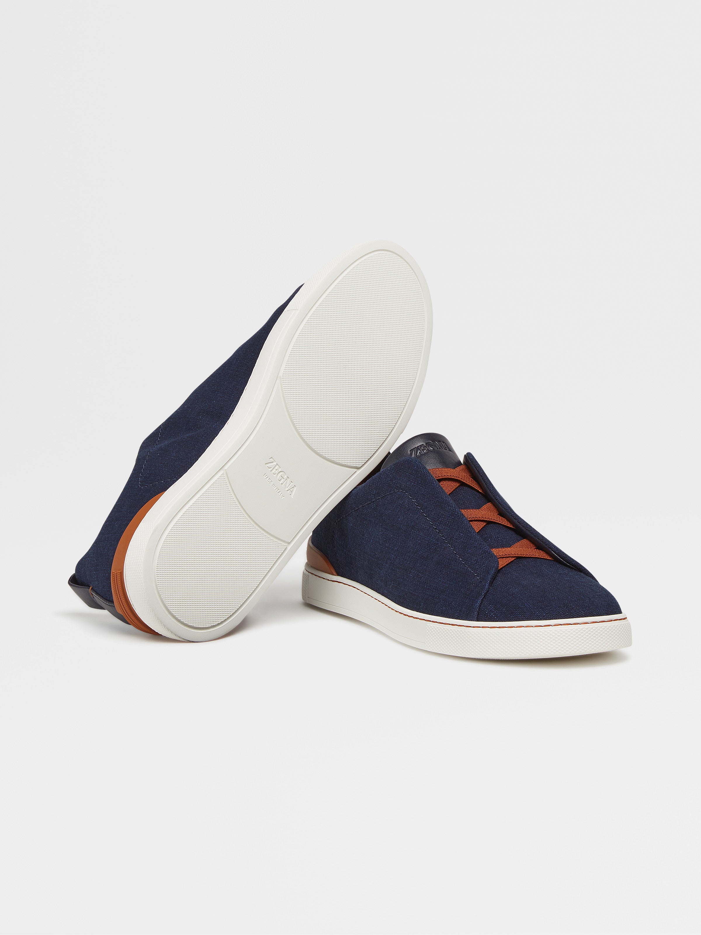 BLUE COTTON DENIM TRIPLE STITCH™ SNEAKERS