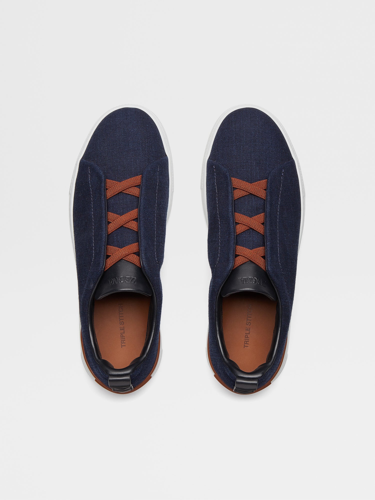 BLUE COTTON DENIM TRIPLE STITCH™ SNEAKERS