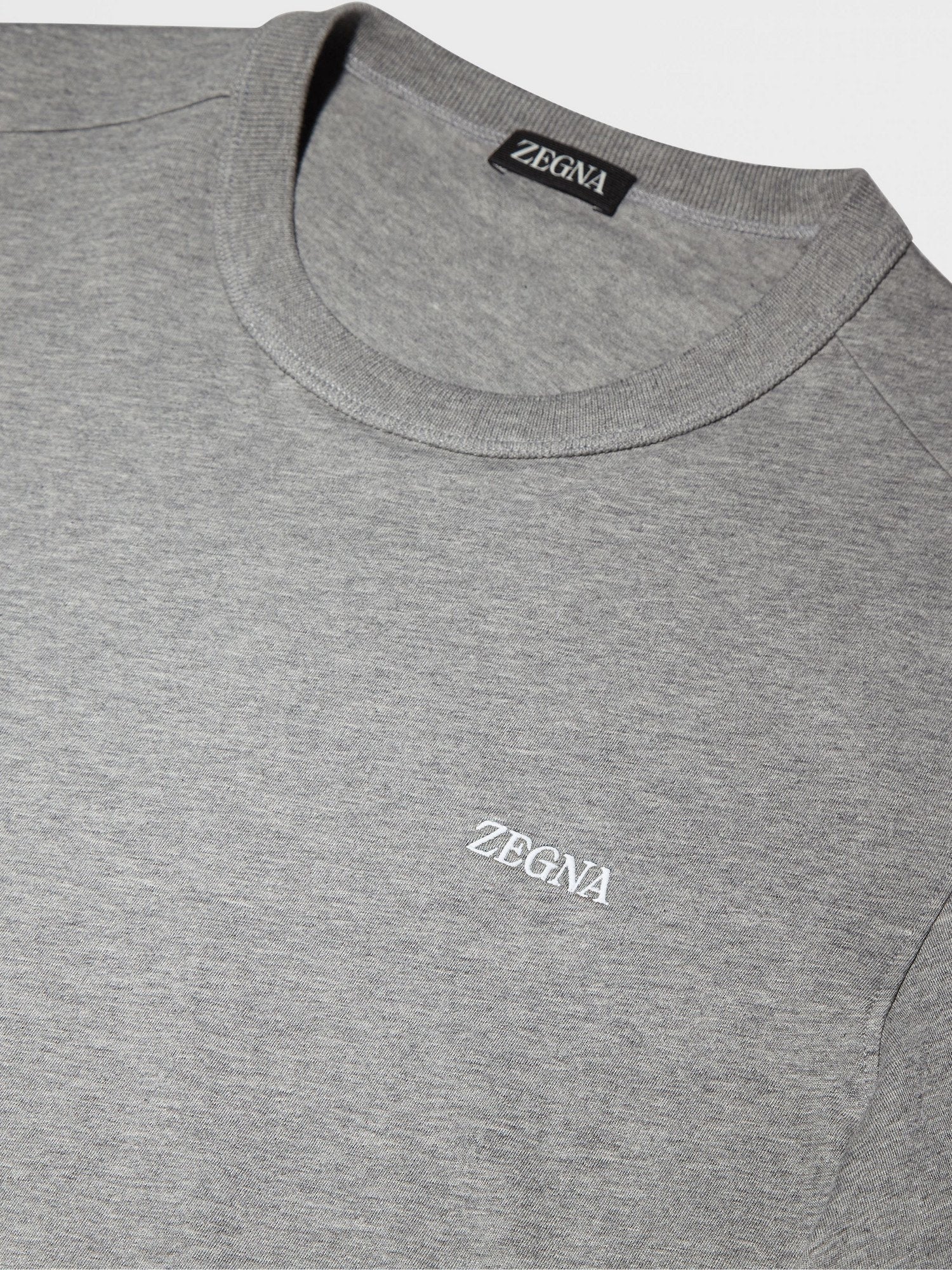 Grey Mélange Cotton T Shirt