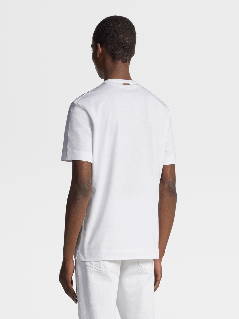 OPTICAL WHITE COTTON T-SHIRT