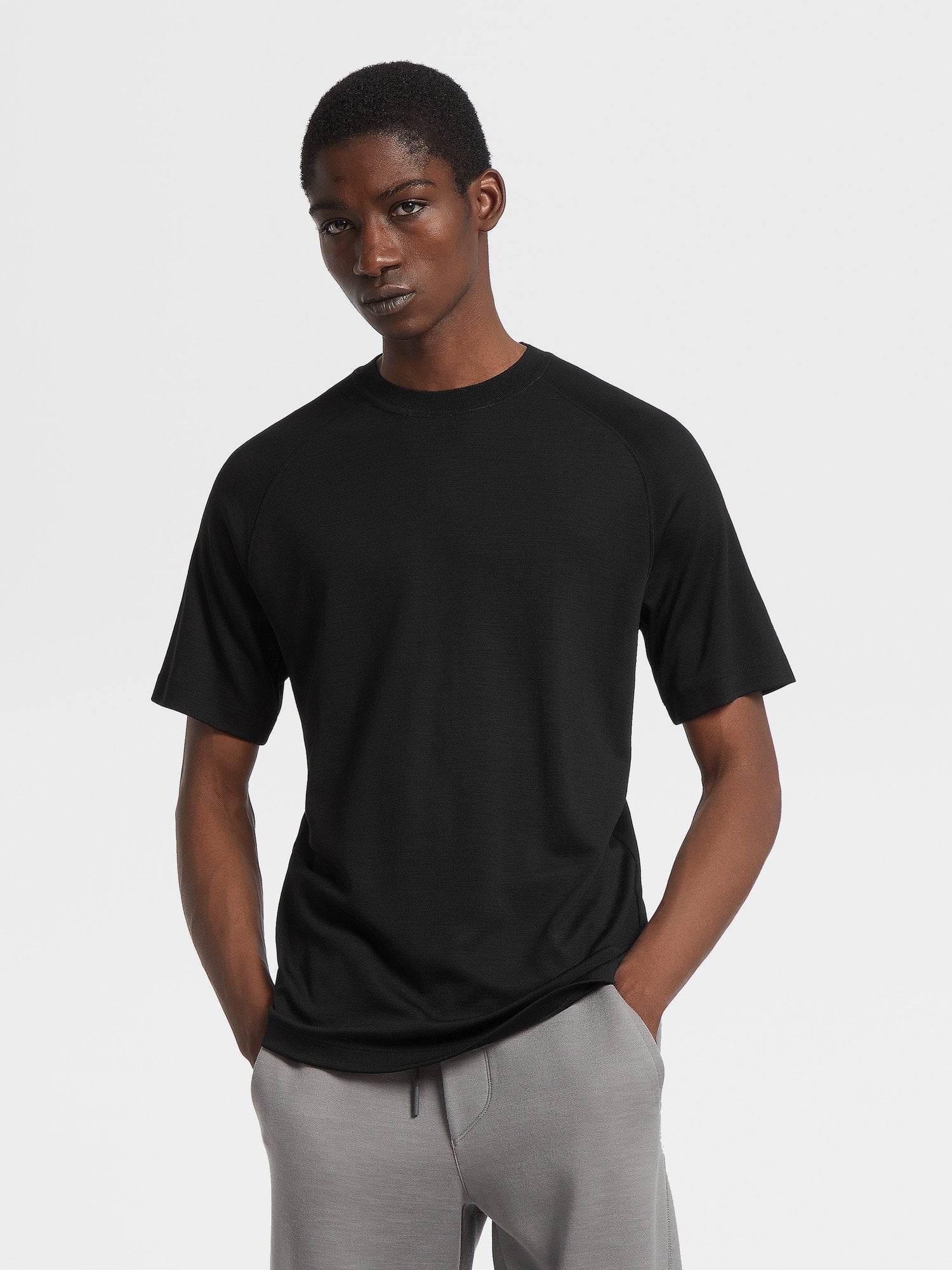 BLACK HIGH PERFORMANCE™ WOOL T-SHIRT