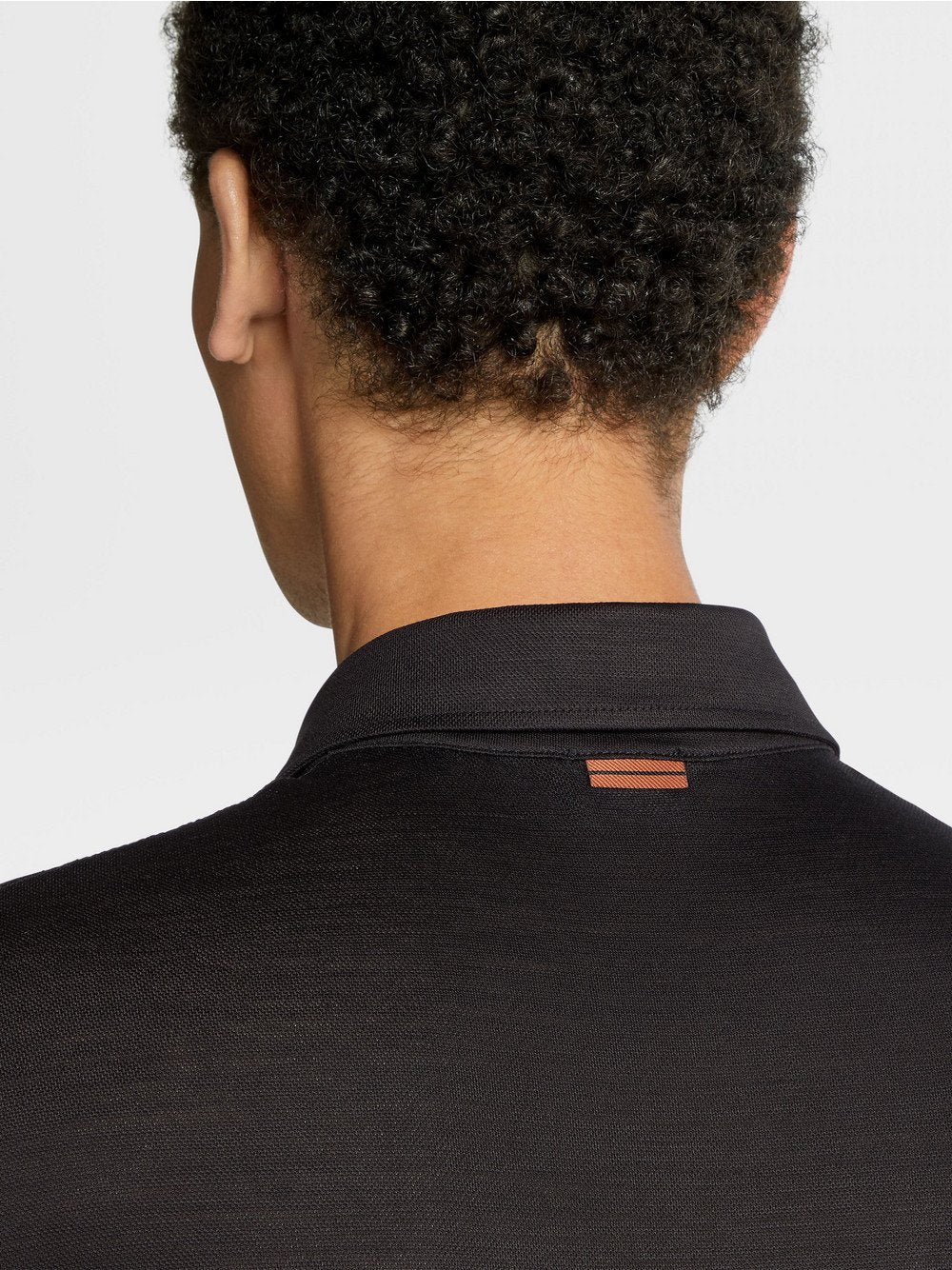 Black High Performance Wool Polo Shirt