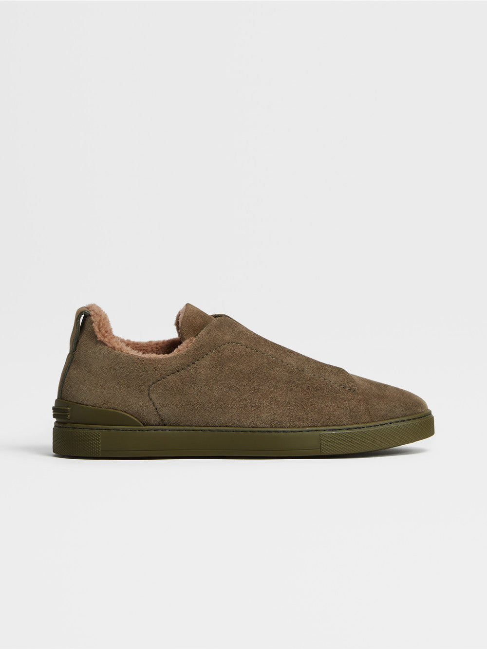 OLIVE GREEN DEERSKIN TRIPLE STITCH™ SNEAKERS