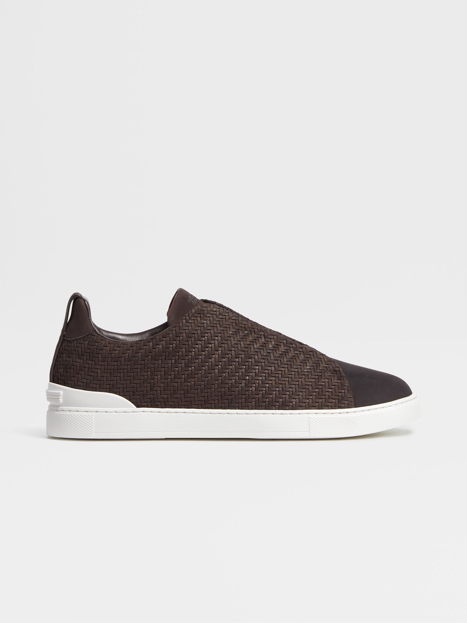 Dark Brown Pelletessuta Nubuck Triple Stitch Sneakers