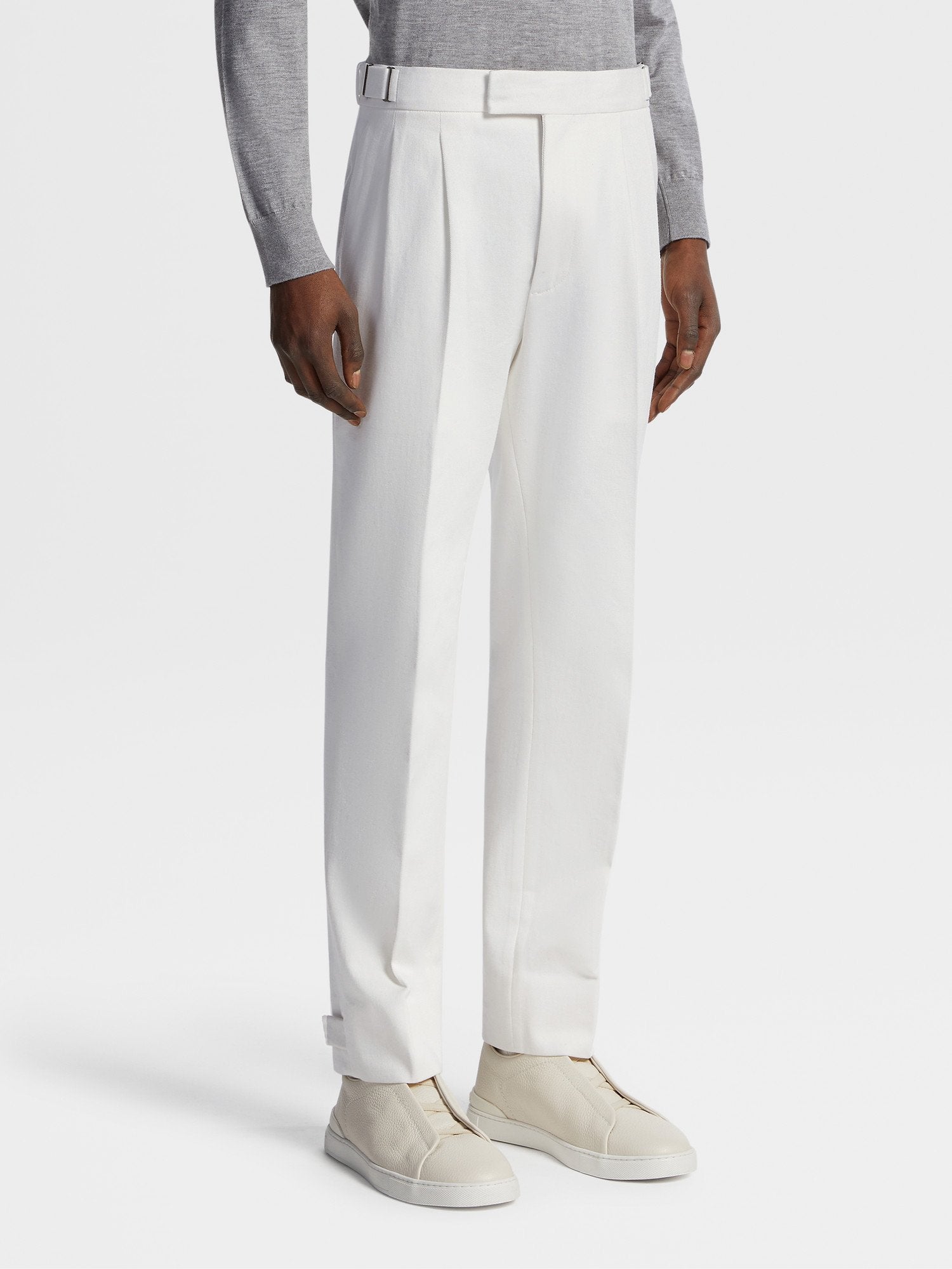 COTTON AND WOOL PANTS