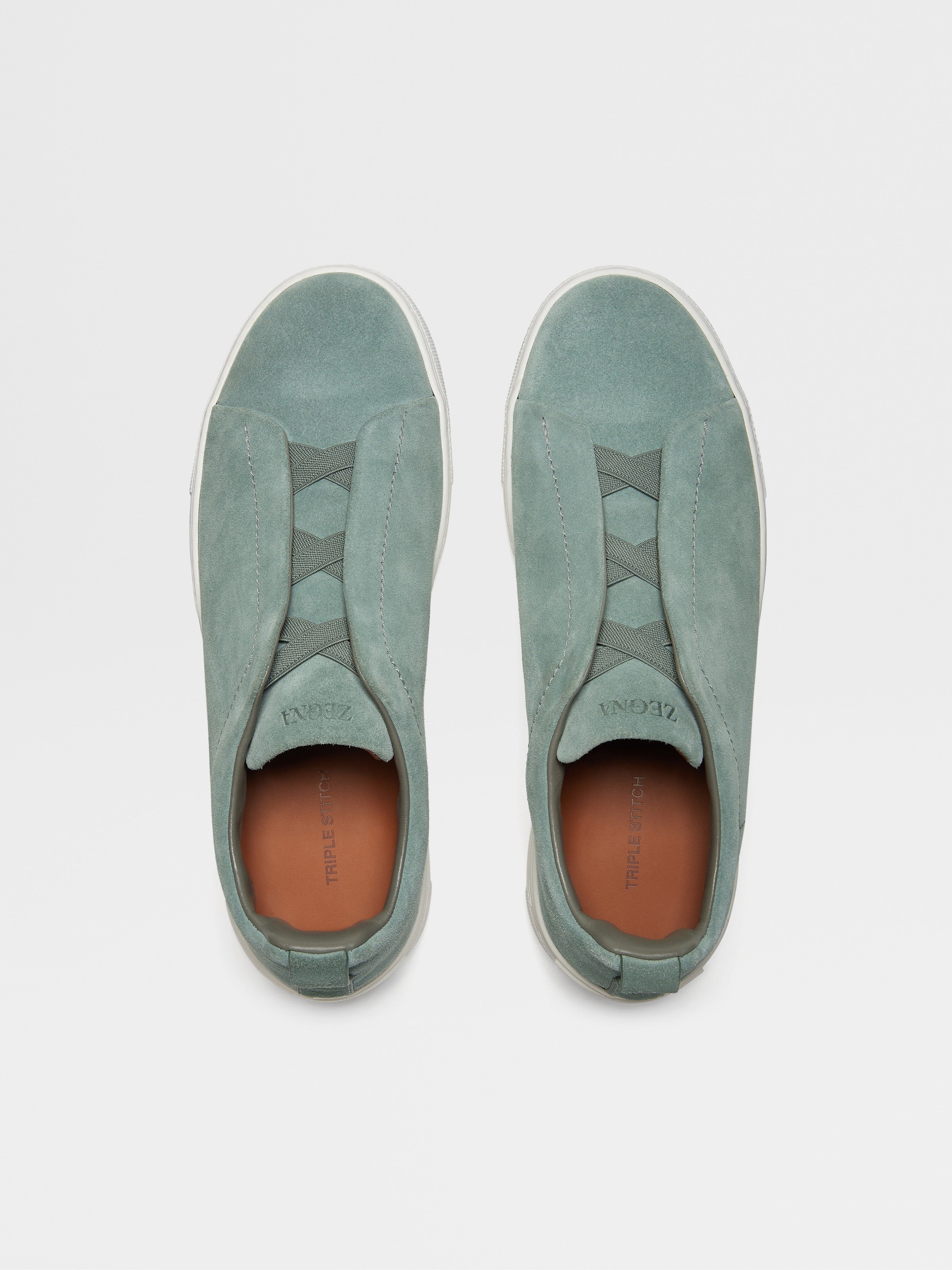 SAGE GREEN SUEDE TRIPLE STITCH™ SNEAKERS