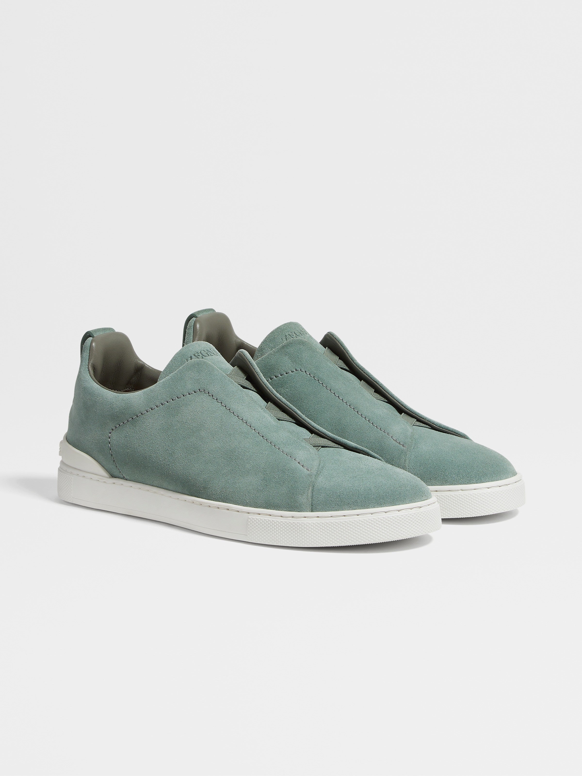 SAGE GREEN SUEDE TRIPLE STITCH™ SNEAKERS