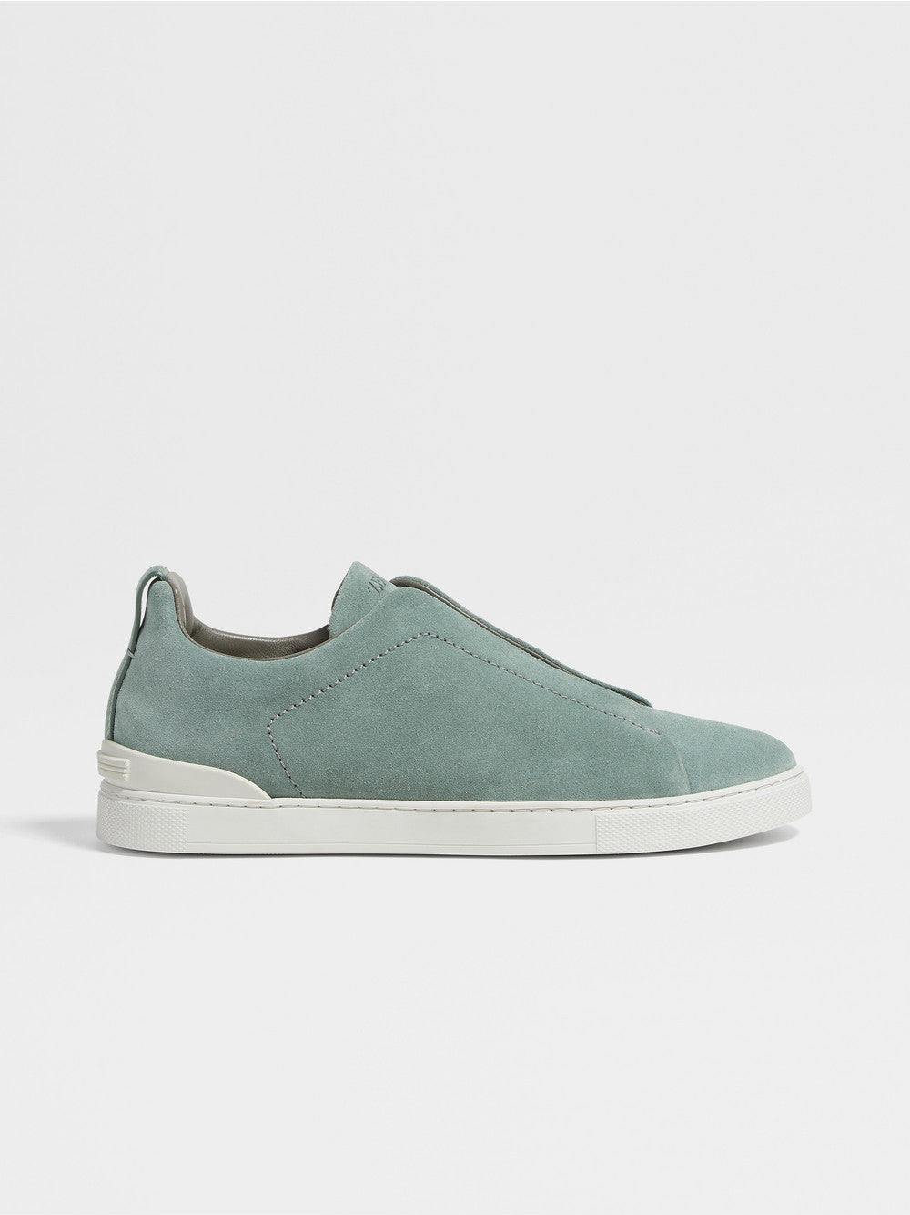 Sage Green Suede Triple Stitch Sneakers