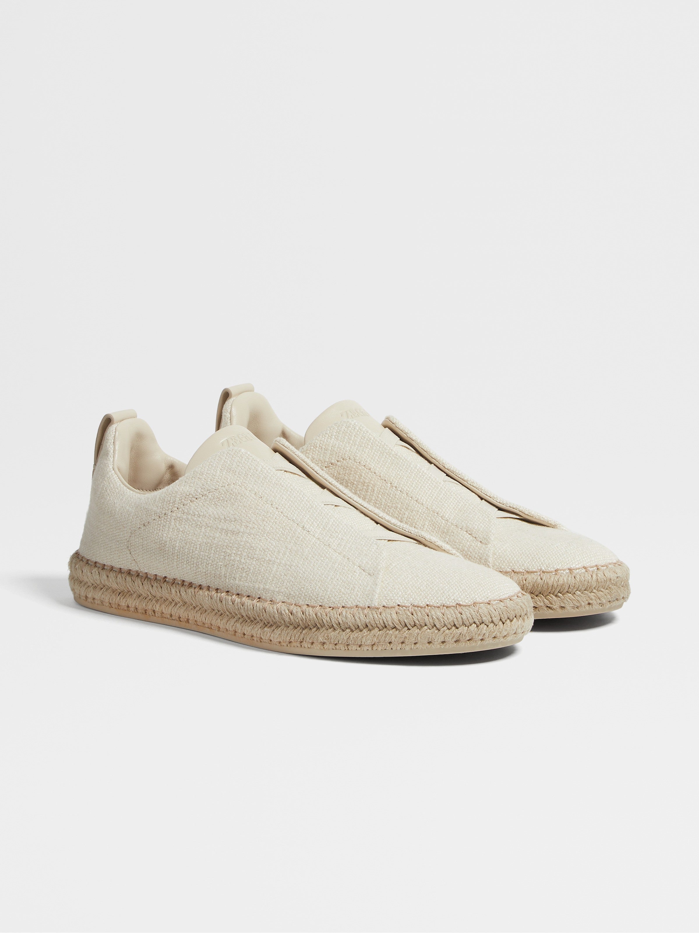 OFF WHITE LINEN BLEND TRIPLE STITCH™ ESPADRILLES