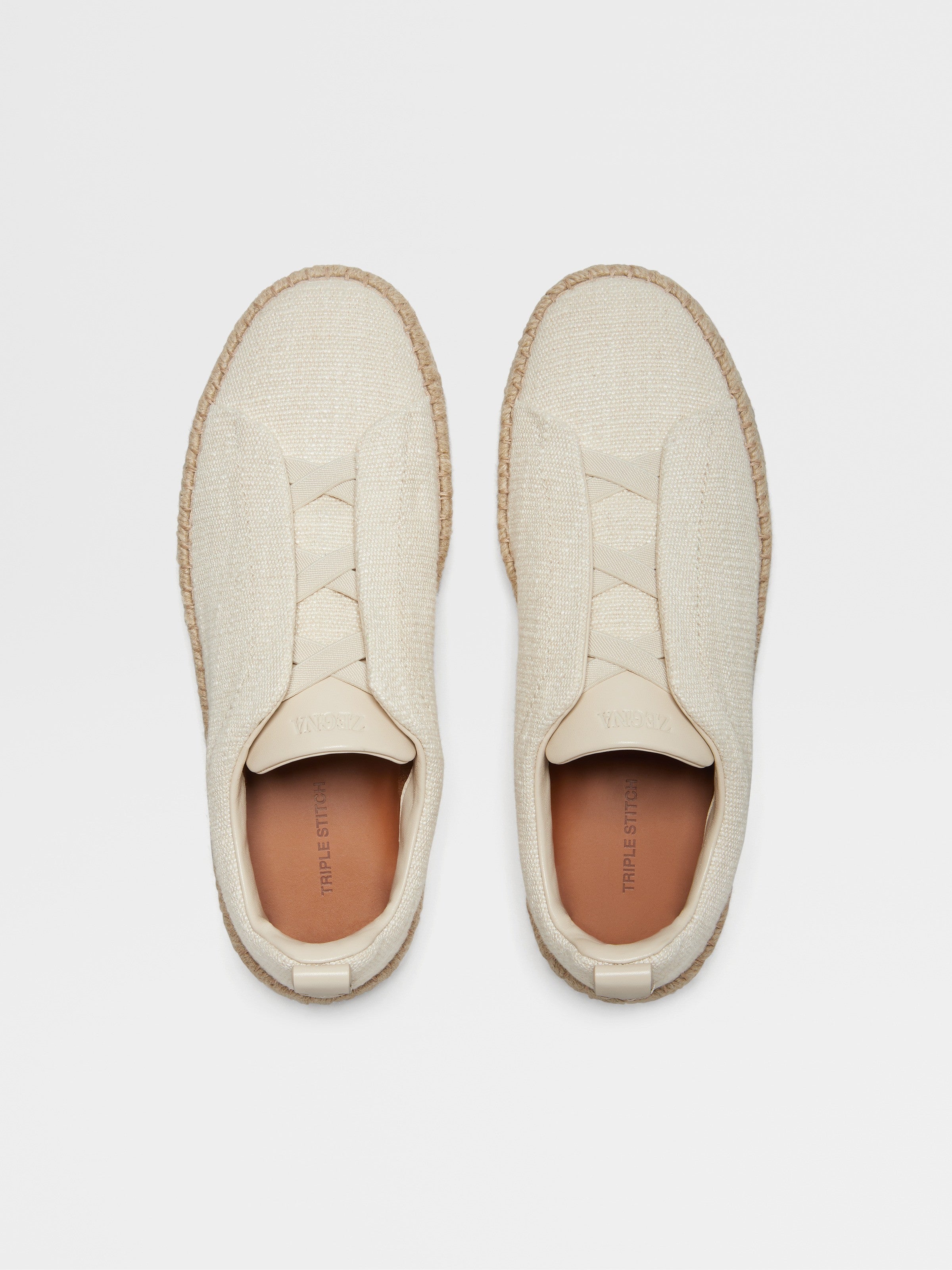 OFF WHITE LINEN BLEND TRIPLE STITCH™ ESPADRILLES