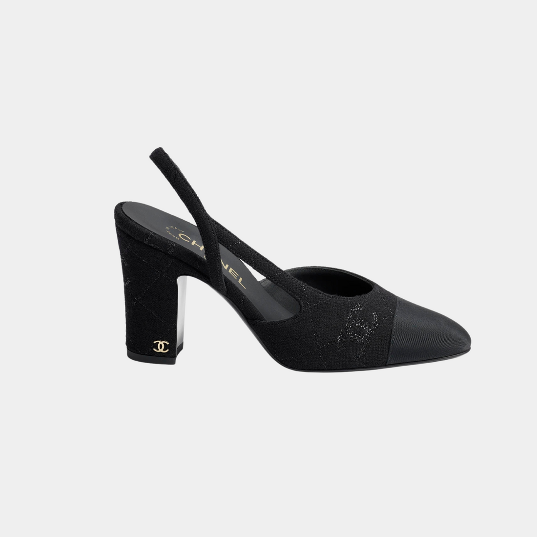 Slingback -  Wool &amp; Grosgrain - Black