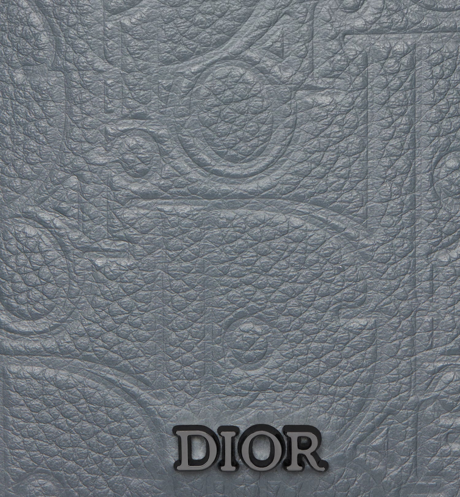 Saddle Magnetic Card Holder Deep Gray Dior Gravity Leather