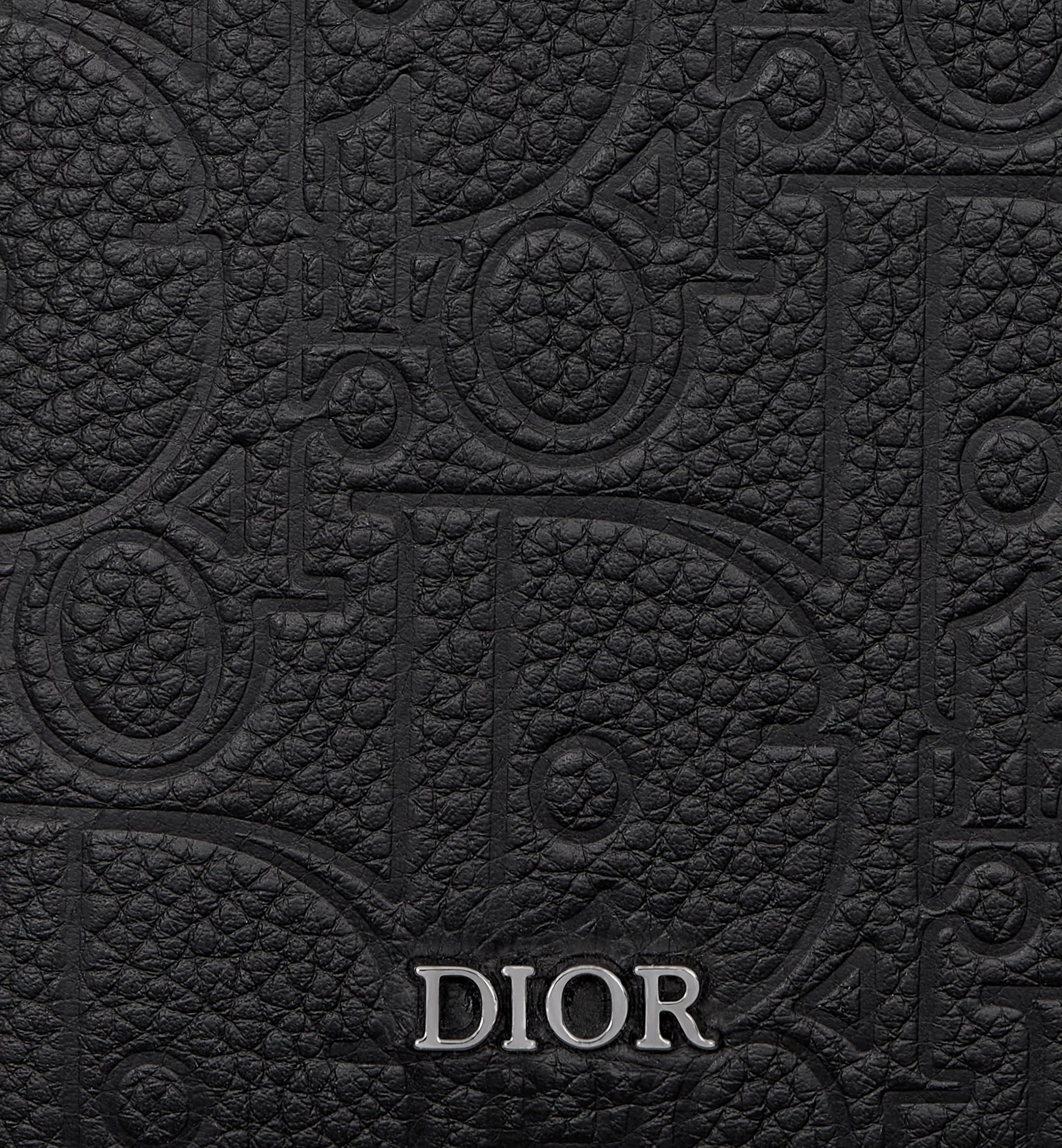 Vertical Bifold Wallet Black Dior Gravity Leather