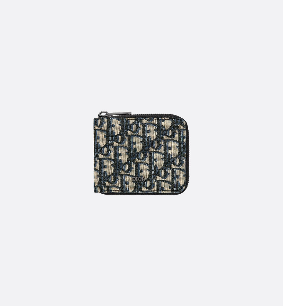 Zipped Wallet Beige And Black Dior Oblique Jacquard