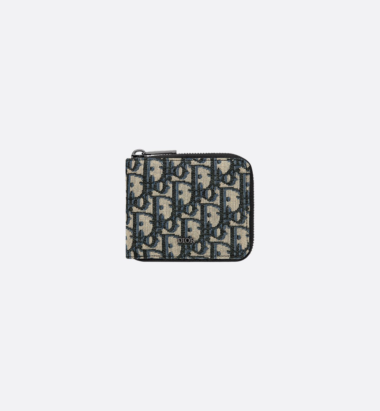 Zipped Wallet Beige And Black Dior Oblique Jacquard